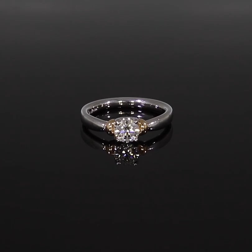 Empire 0.30ct Brilliant Cut Diamond Ring in Platinum and 18ct Rose Gold
