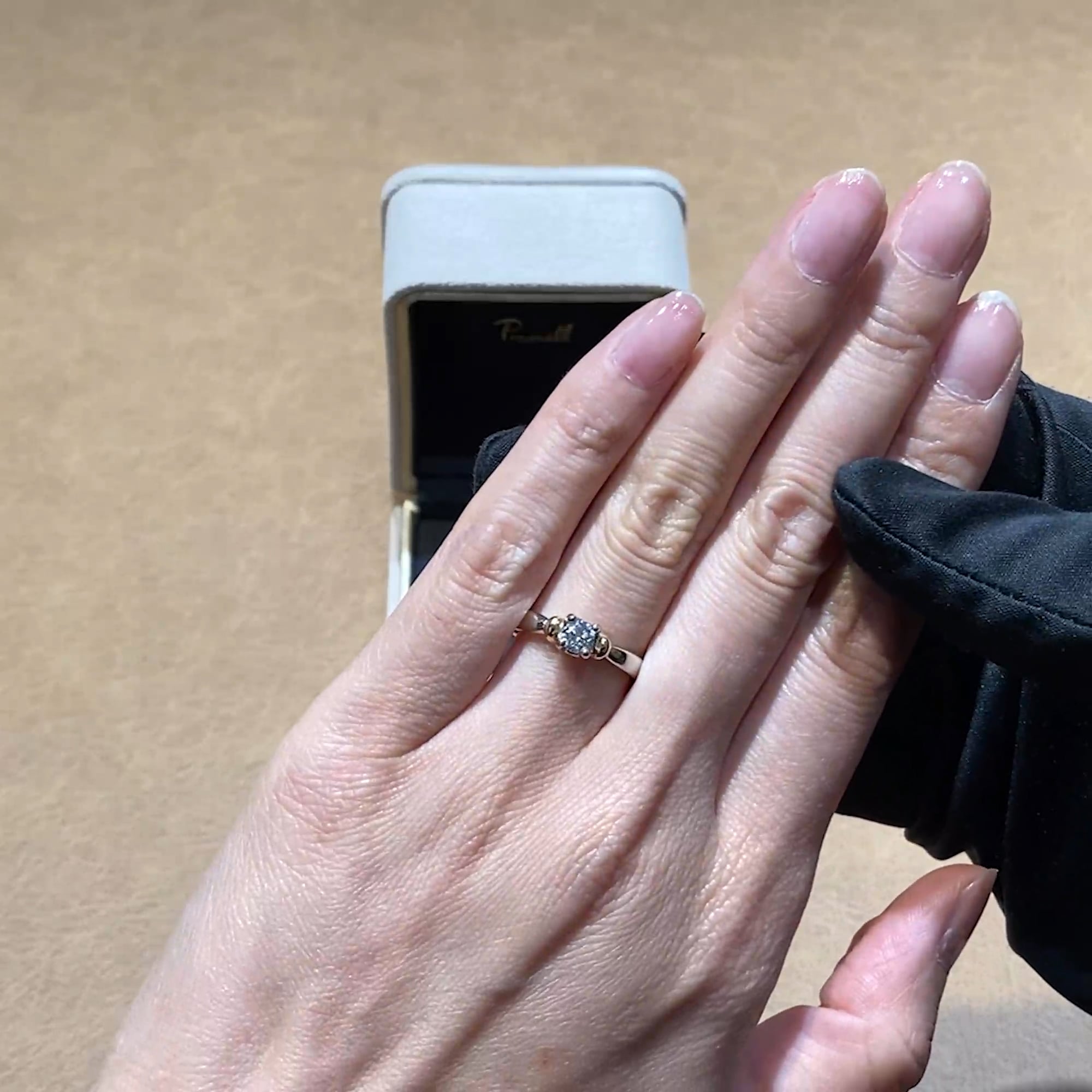 Empire 0.30ct Brilliant Cut Diamond Ring in Platinum and 18ct Rose Gold