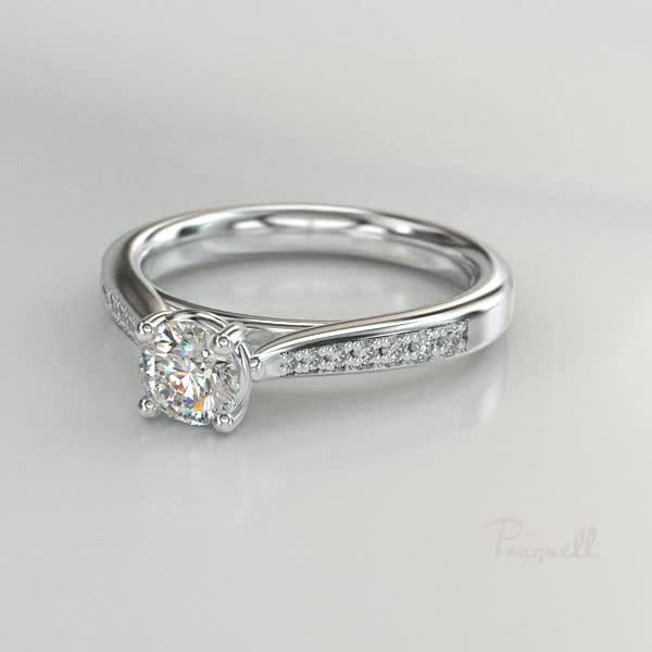 0.23CT Diamond Solitaire Ring<br /> Platinum Duchess Setting