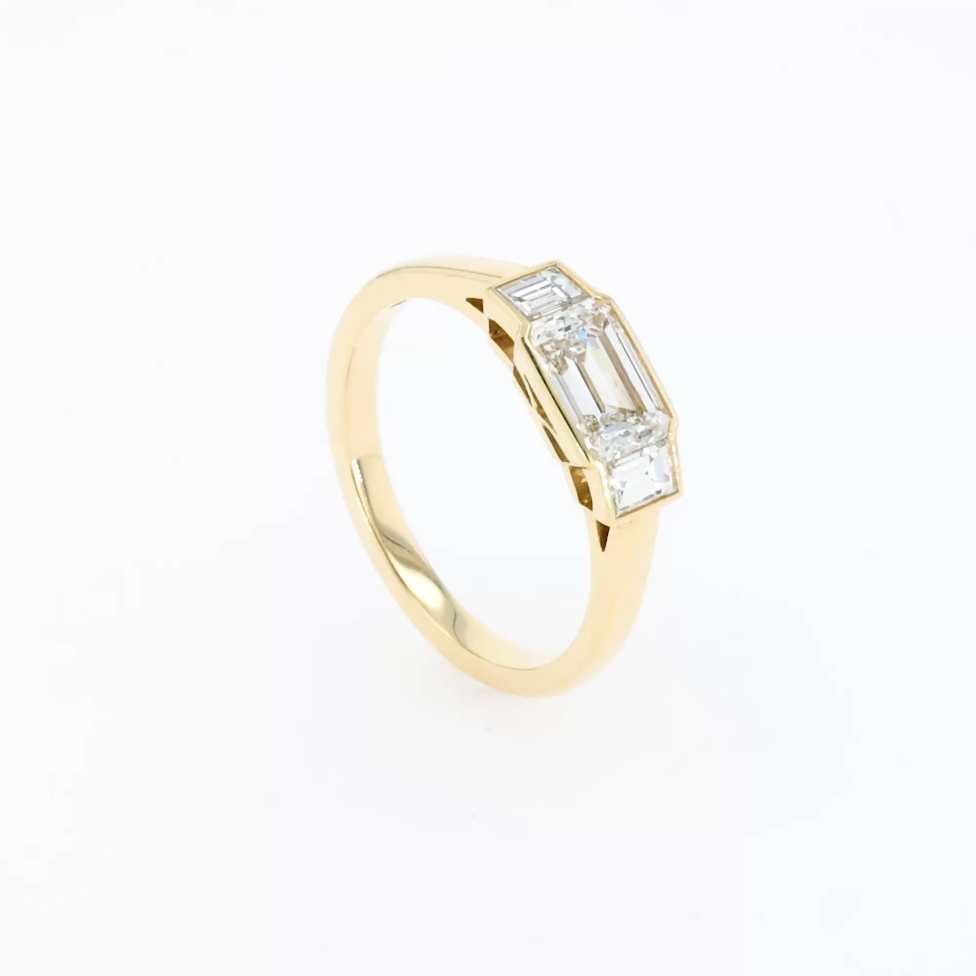Kingdom 1.18ct Diamond Three Stone Ring in 18ct Yellow Gold