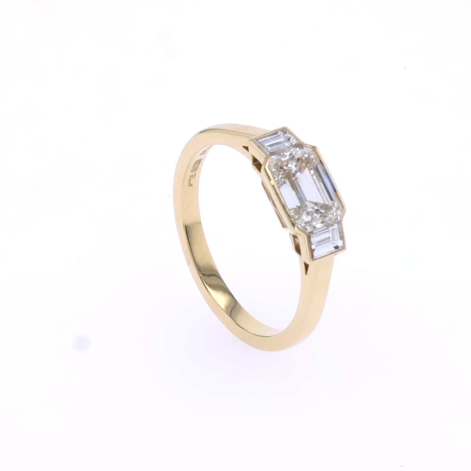 Kingdom 1.38ct Diamond Three Stone Ring in 18ct Yellow Gold