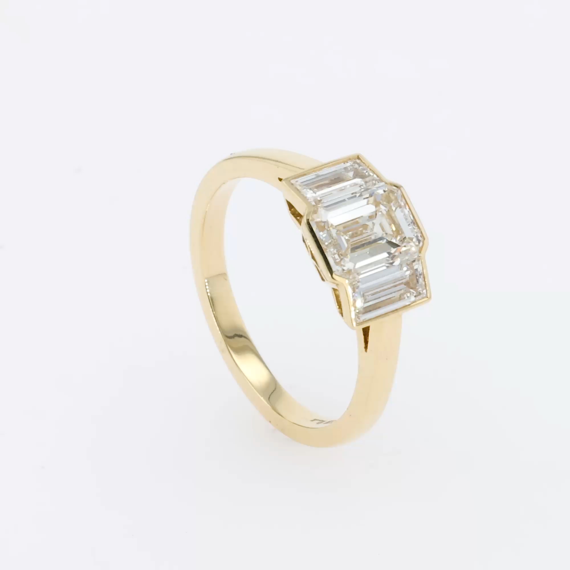 Kingdom 1.79ct Diamond Three Stone Ring in 18ct Yellow Gold