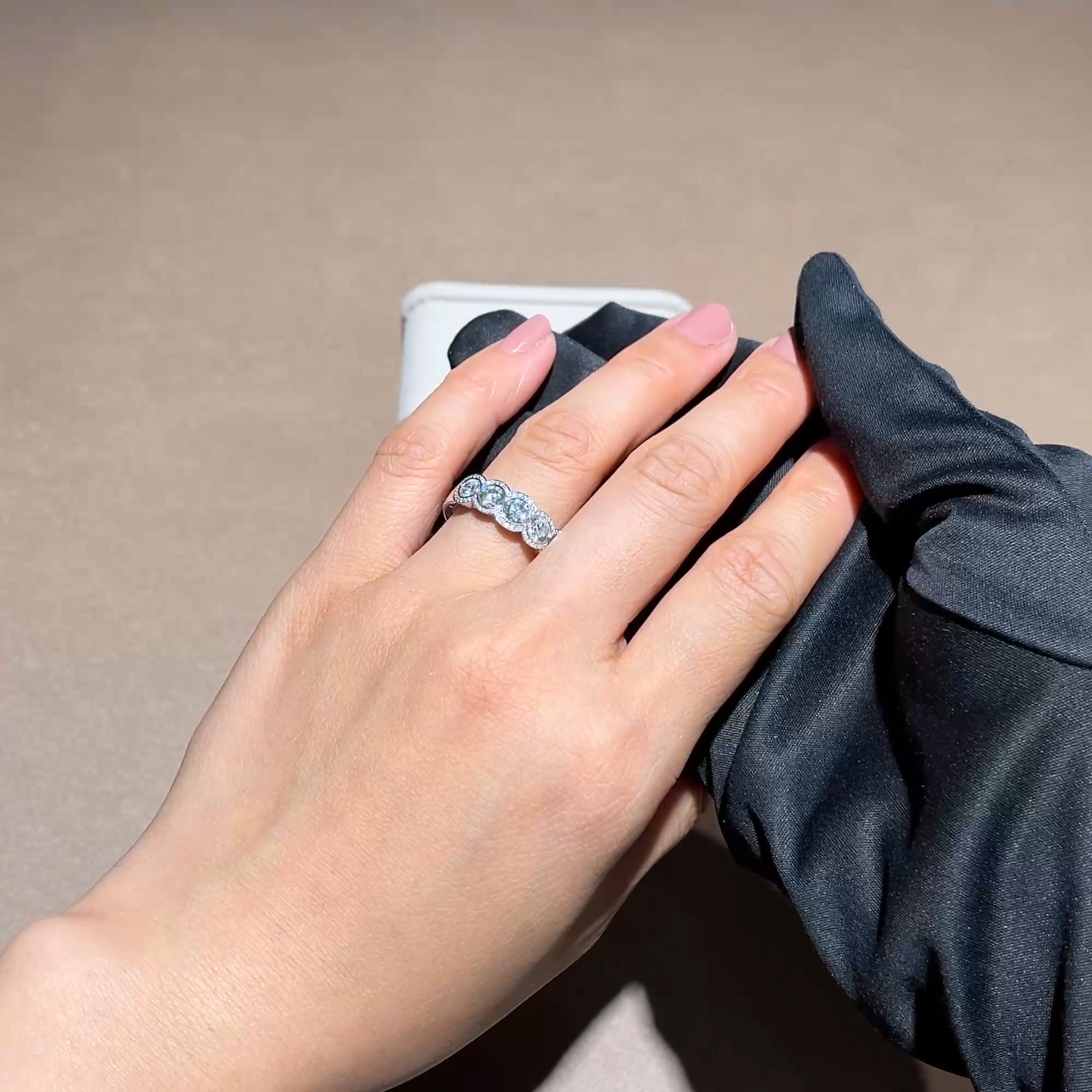 Brilliant Cut 1.68ct Five Stone Diamond Ring in 18ct White Gold