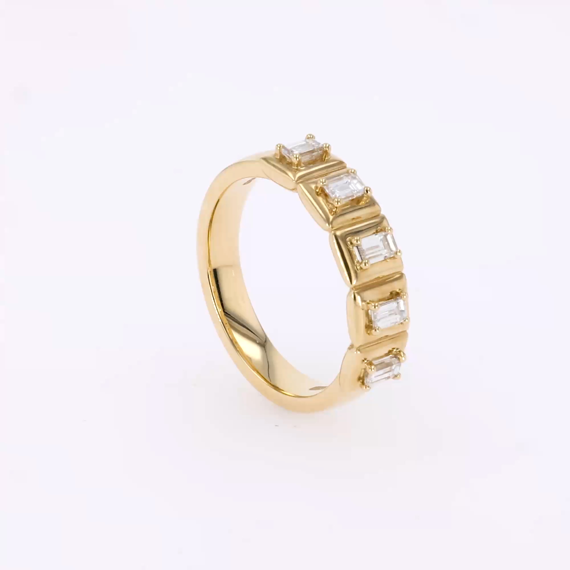 Skimming Stone 0.50ct Diamond Five Stone Ring in 18ct Yellow Gold