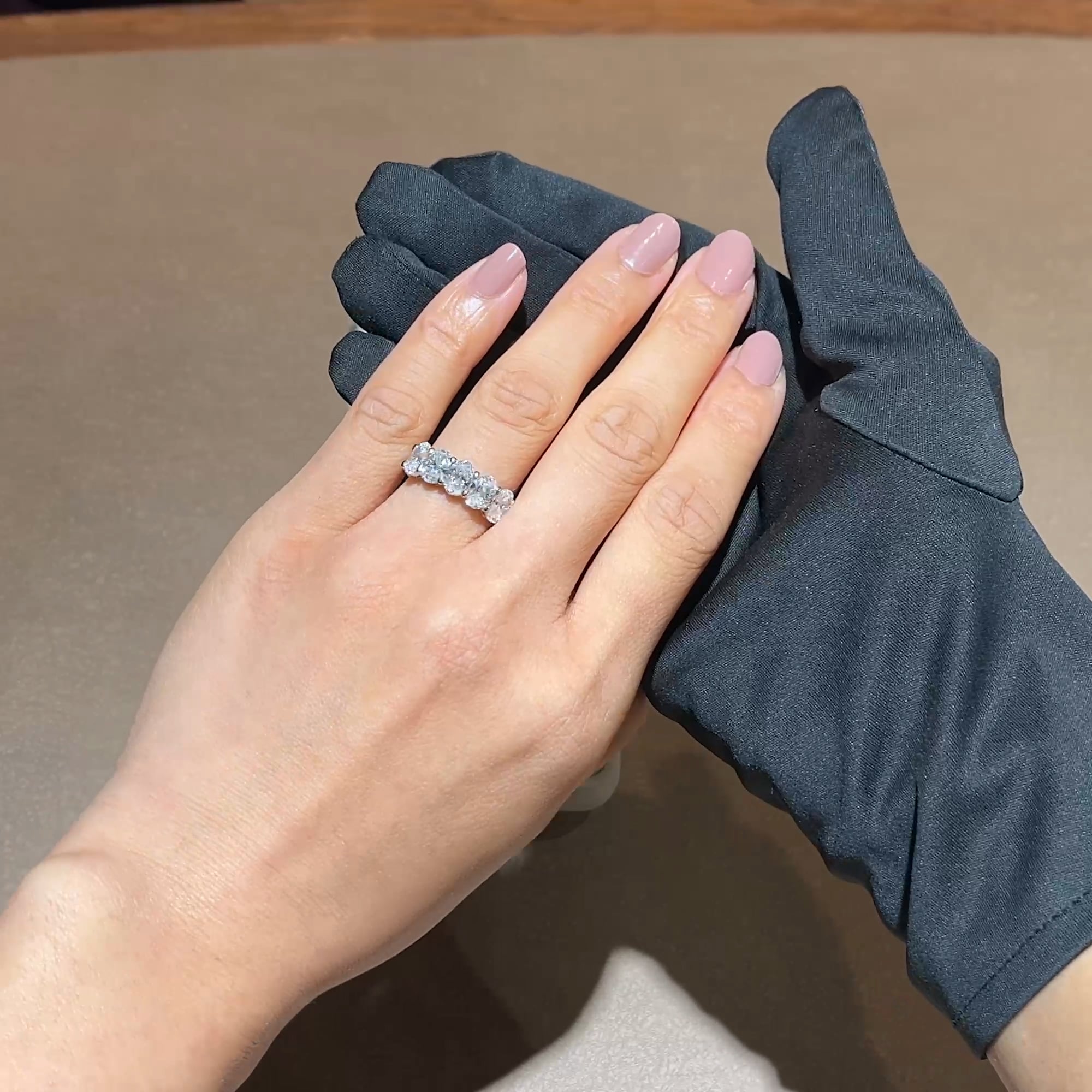 Five Stone Natural Diamond Ring  2.50ct in Platinum
