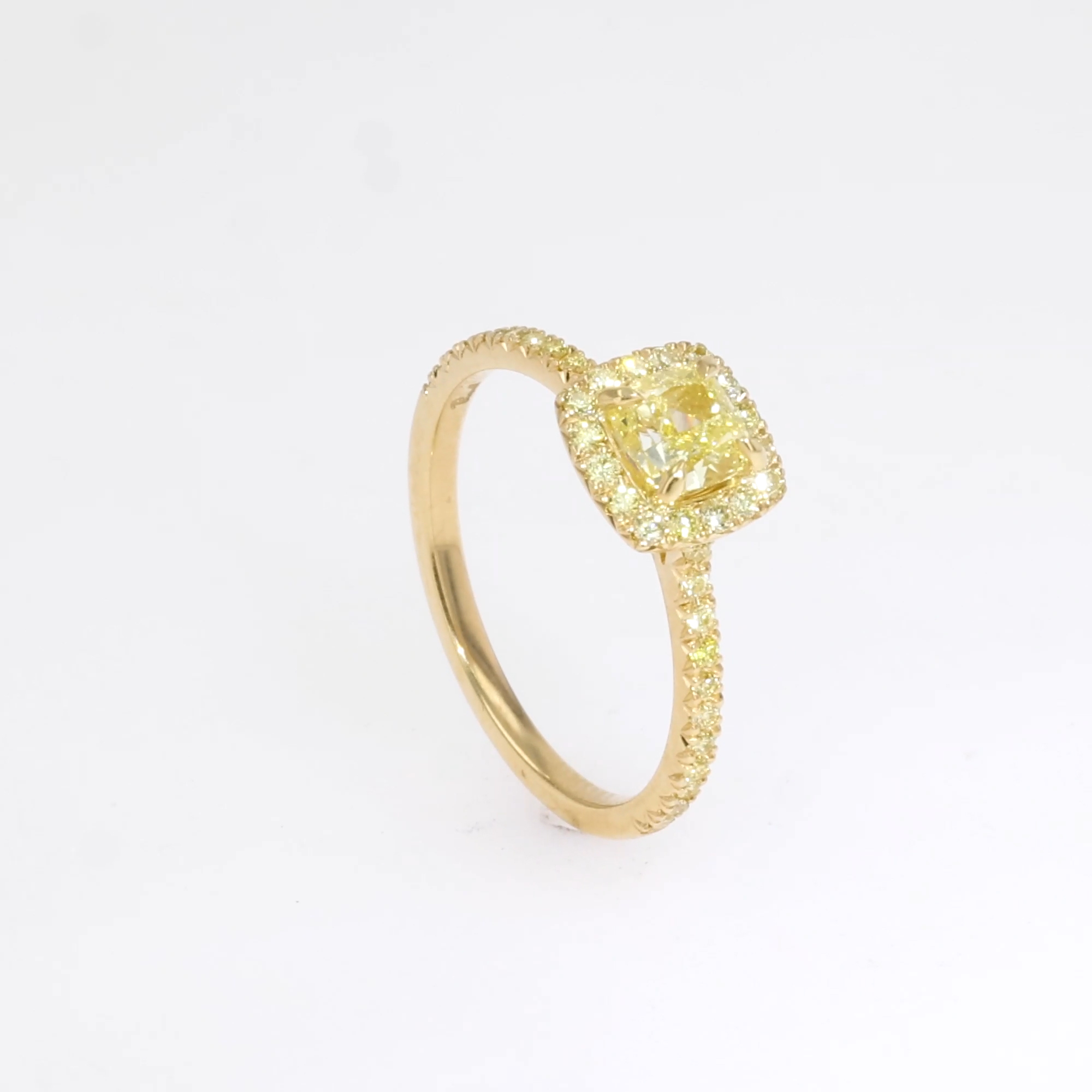 Celestial 0.70ct Fancy Yellow Diamond Cluster Ring in 18ct Yellow Gold