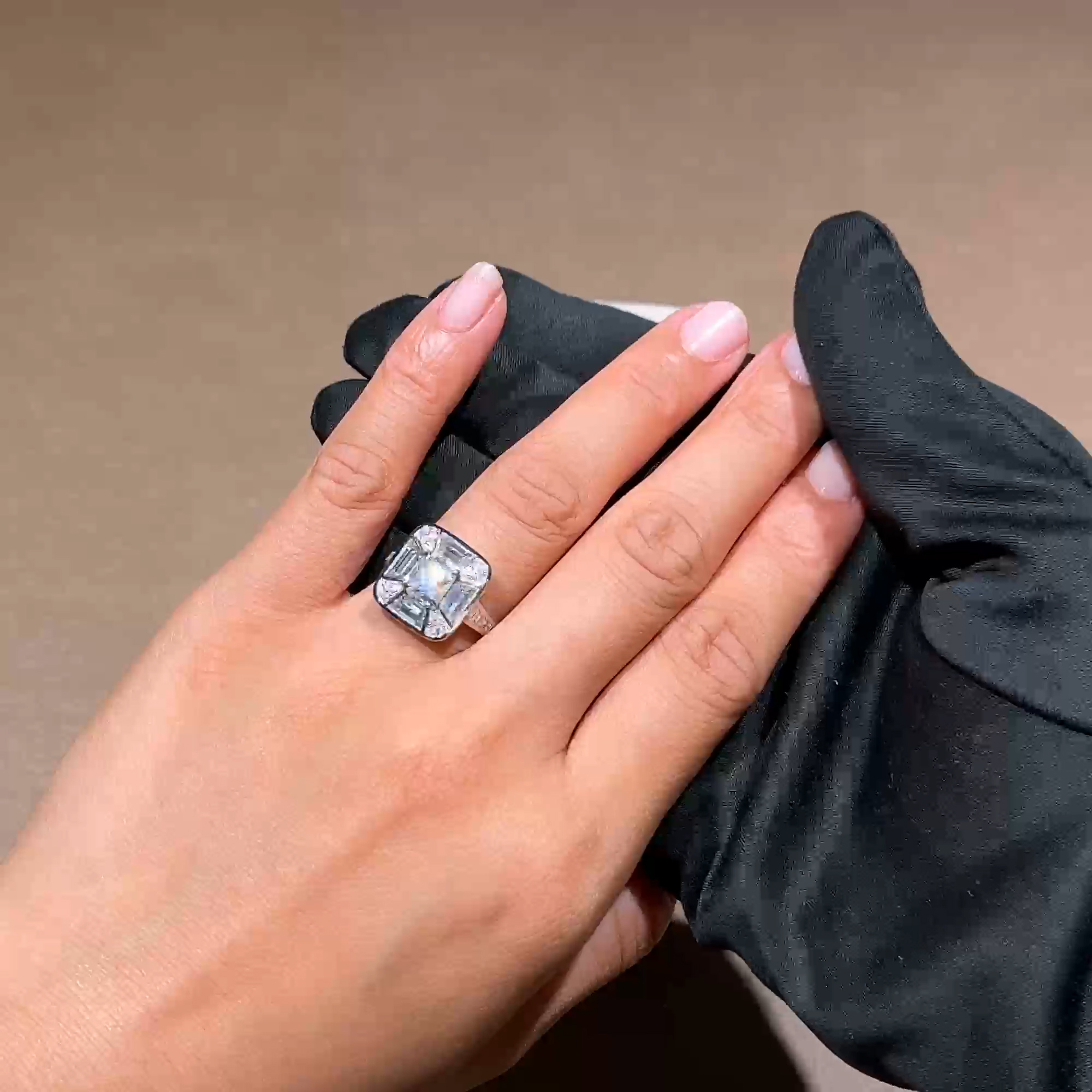 Coronation Setting 1.20ct Cushion Cut Diamond Ring in Platinum