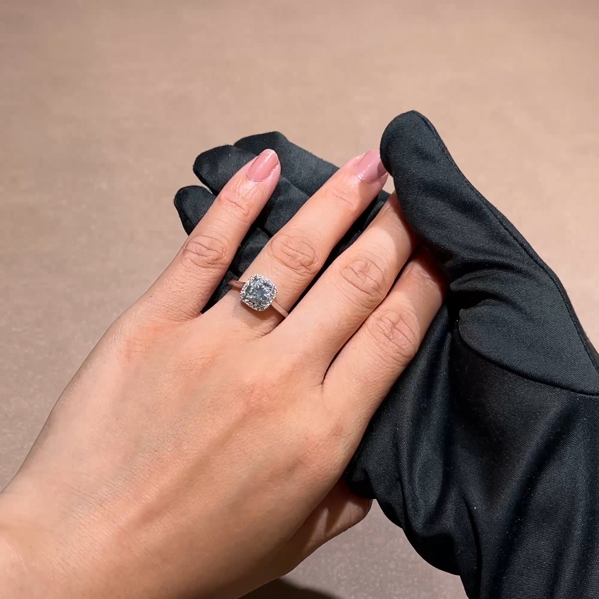 Celestial 1.53ct Cushion Cut Diamond Cluster Ring in Platinum