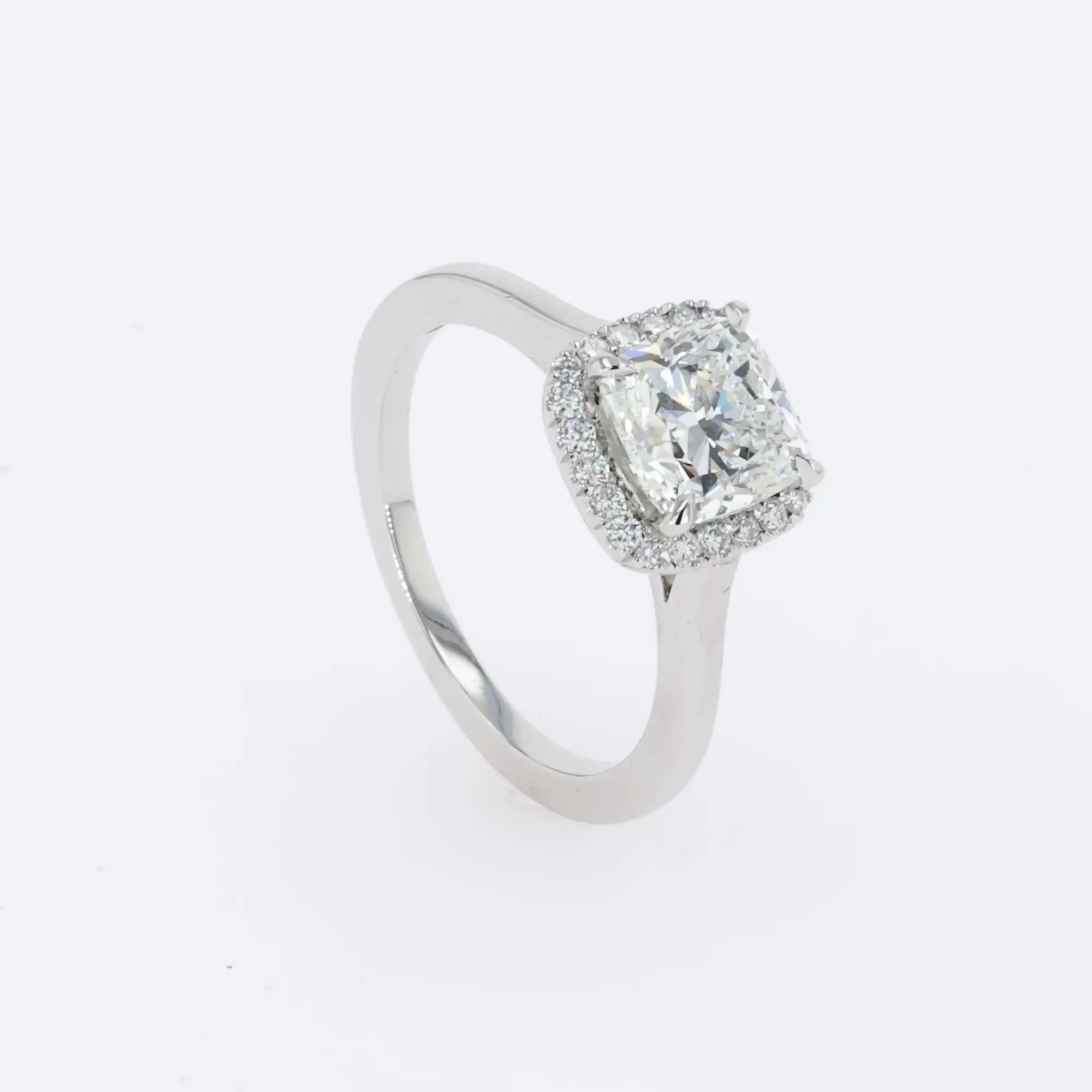 Celestial 1.80ct Cushion Cut Diamond Cluster Ring in Platinum