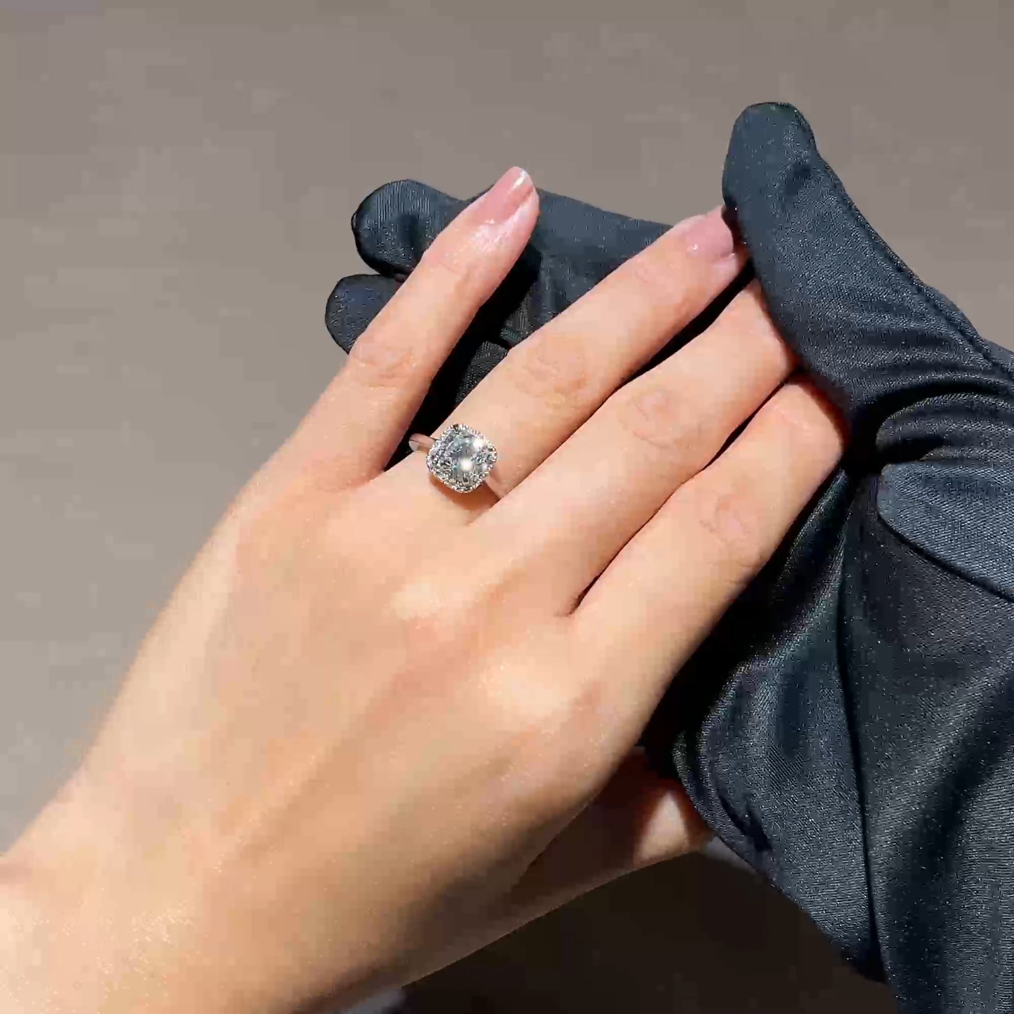 Celestial 1.80ct Cushion Cut Diamond Cluster Ring in Platinum
