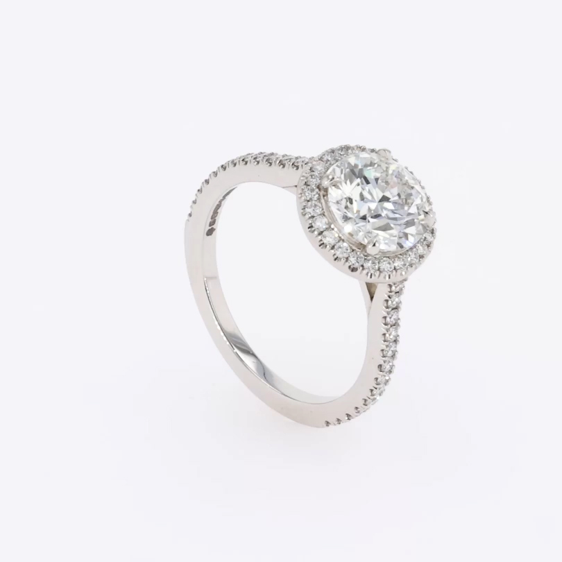 Celestial Brilliant Cut 2.08ct Type IIA Diamond Cluster Ring in Platinum