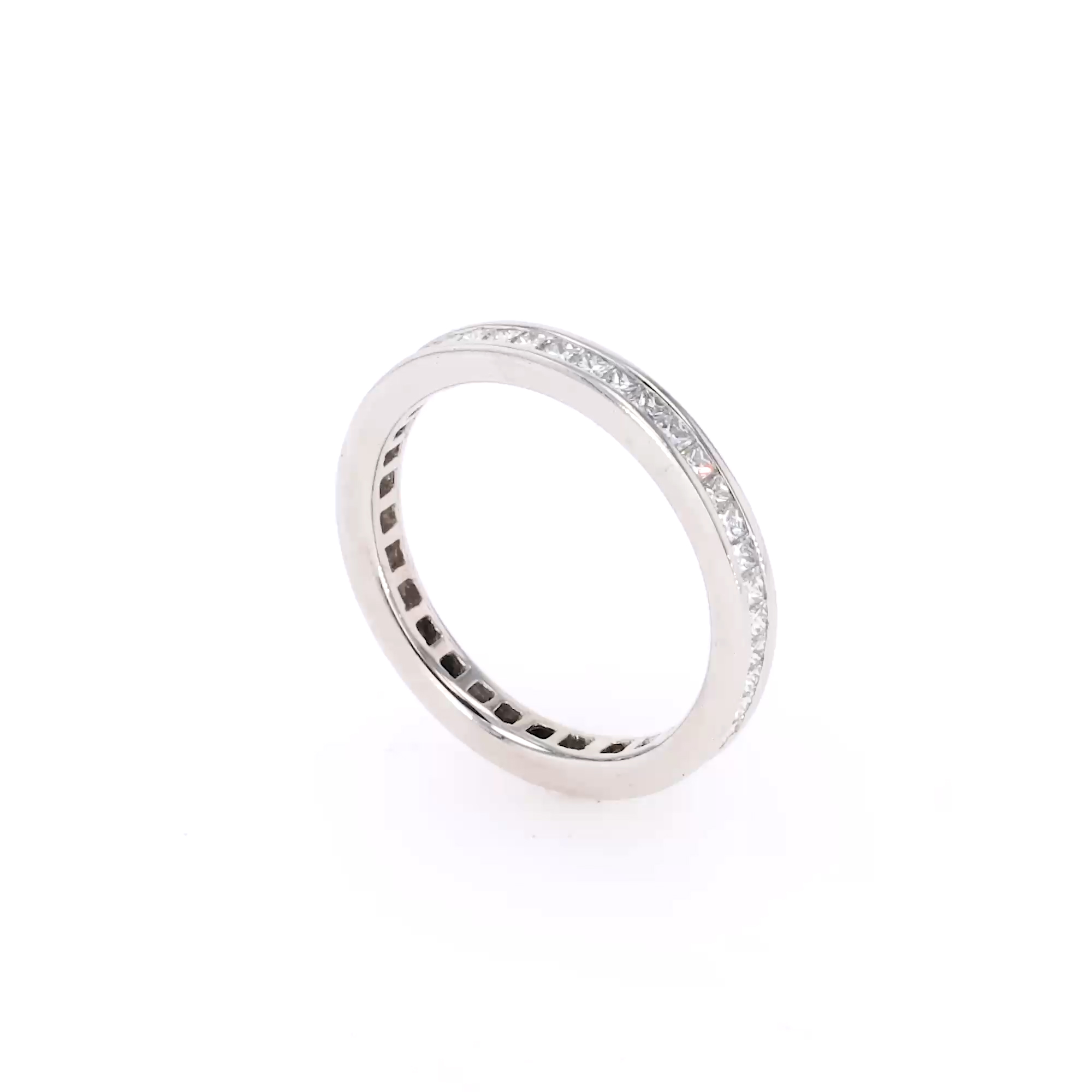 Princess Cut 0.94ct Diamond Full Eternity Ring in Platinum