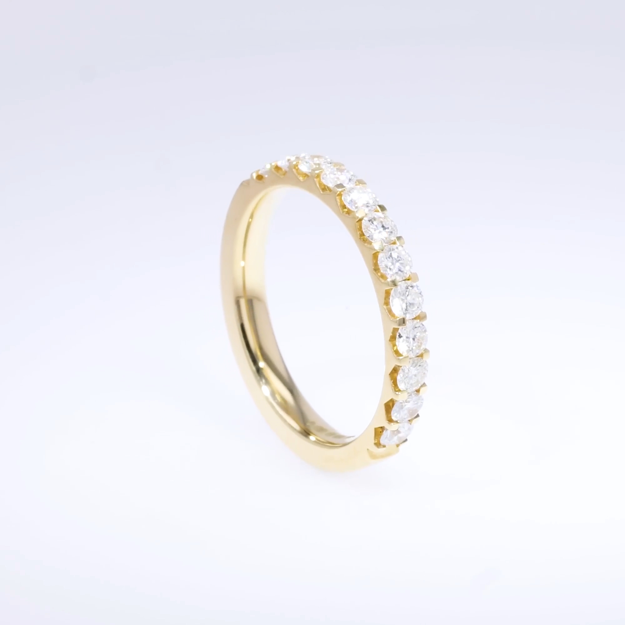 Brilliant Cut Diamond Half Eternity Ring 0.70ct in 18ct Yellow Gold