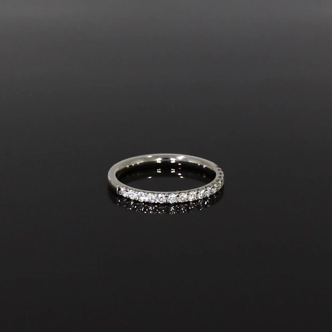 Brilliant Cut 0.40ct Diamond Half Eternity Ring in Platinum
