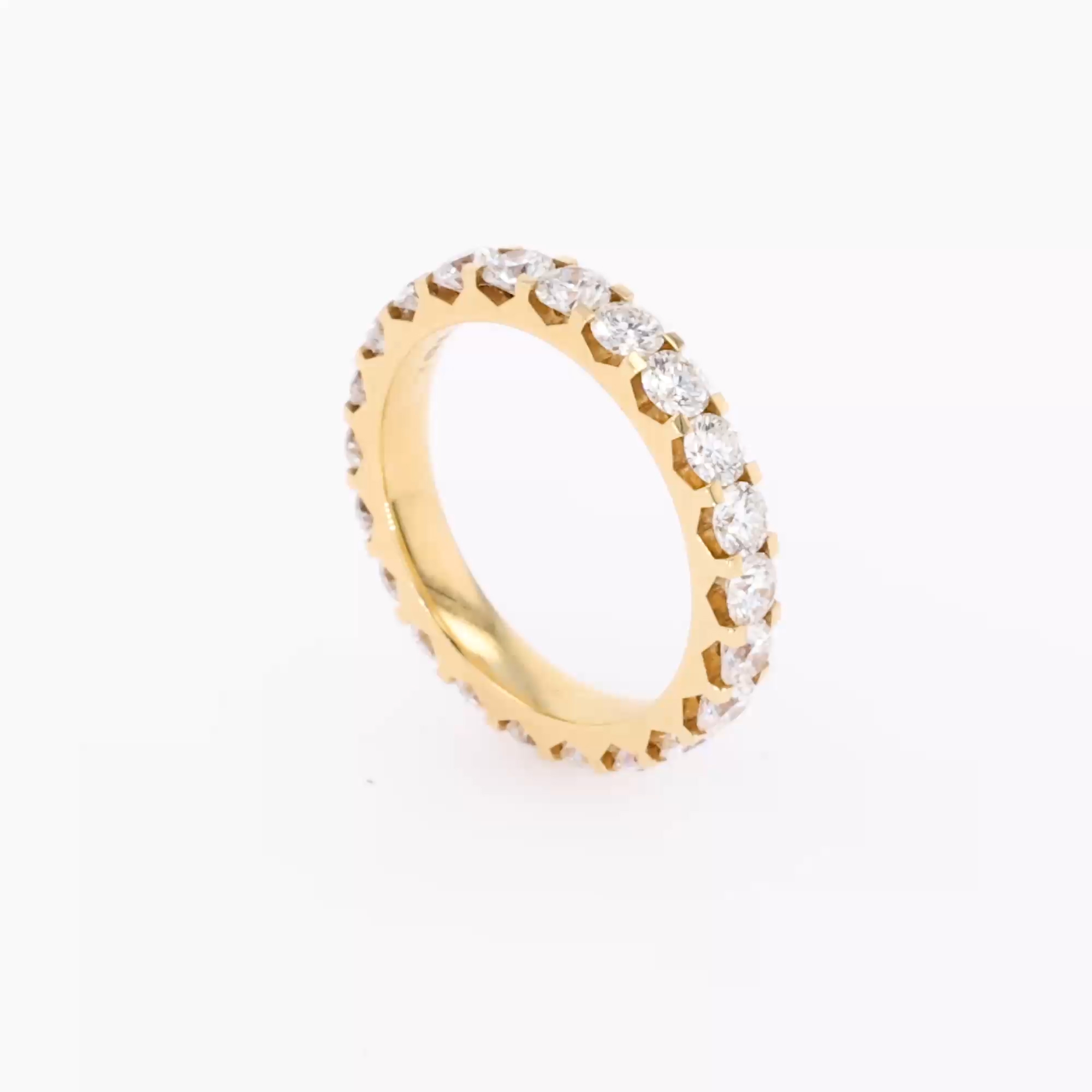 Brilliant Cut 1.84ct Diamond Full Eternity Ring in 18ct Yellow Gold
