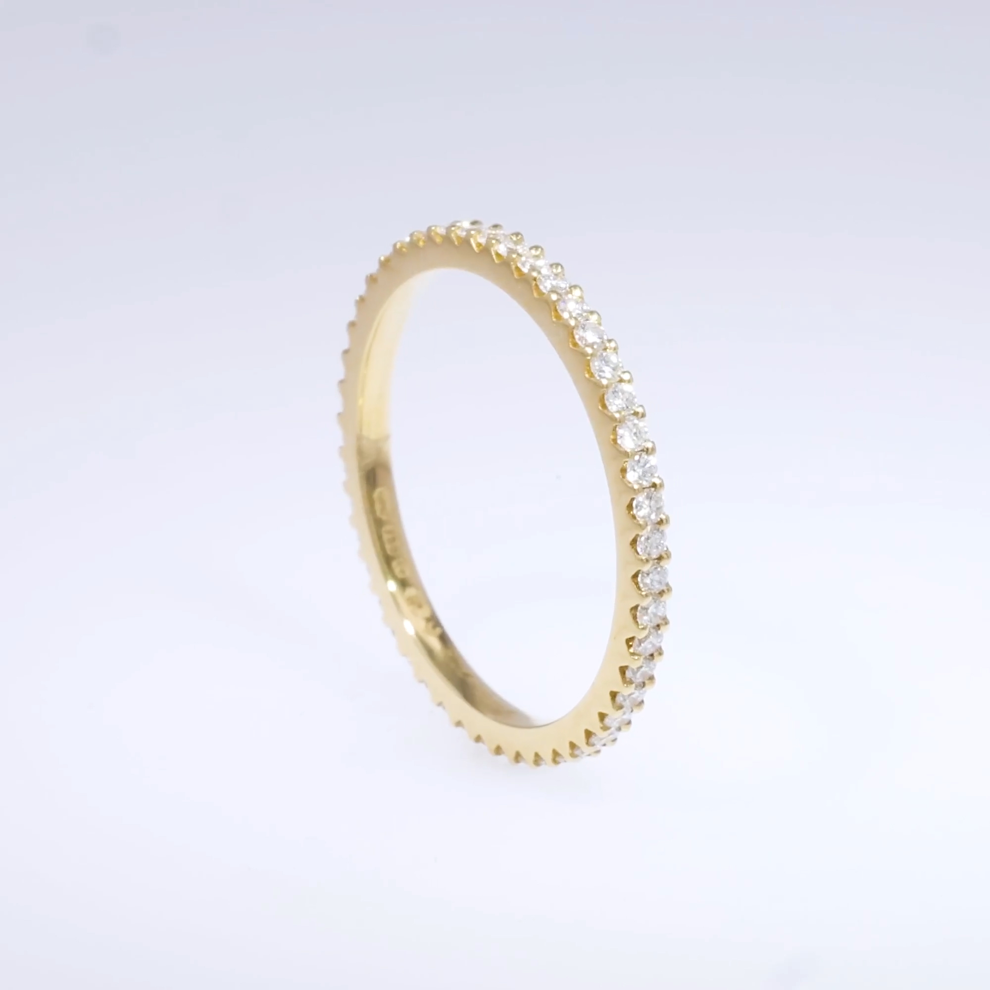 Brilliant Cut Diamond Eternity Ring 0.38ct in 18ct Yellow Gold