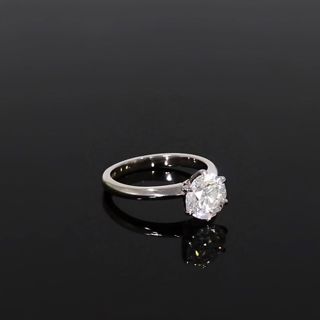 Diamond Solitaire Ring<br /> 2.02CT in Platinum