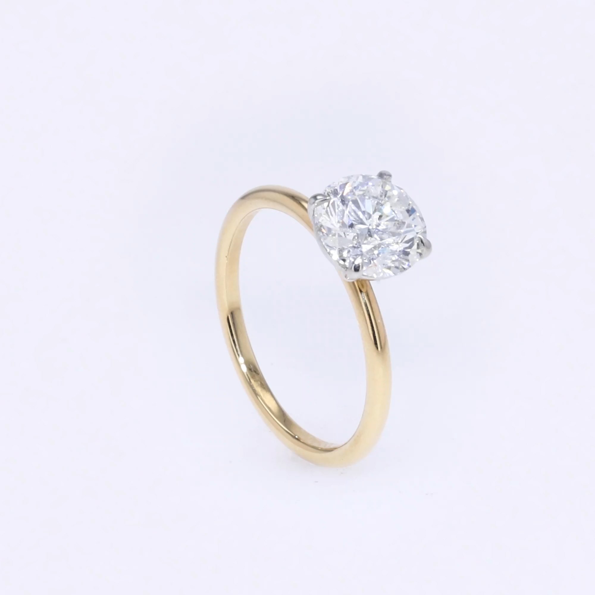Diamond Solitaire Ring<br /> 2.03CT in Platinum