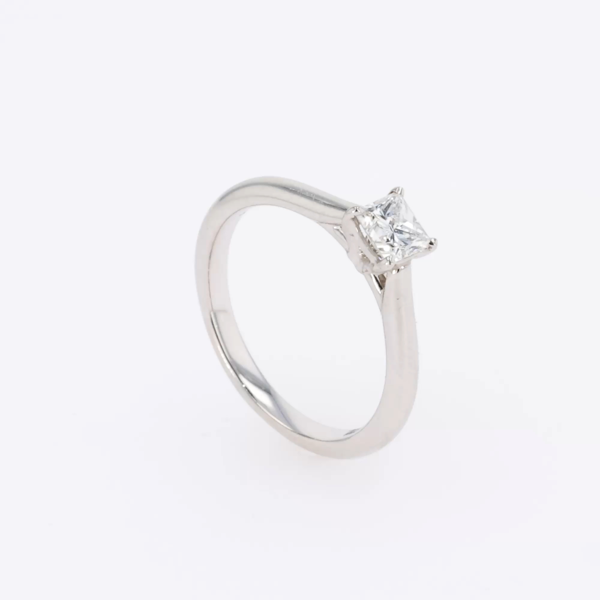 Gaia 0.50ct Princess Cut Diamond Ring in Platinum