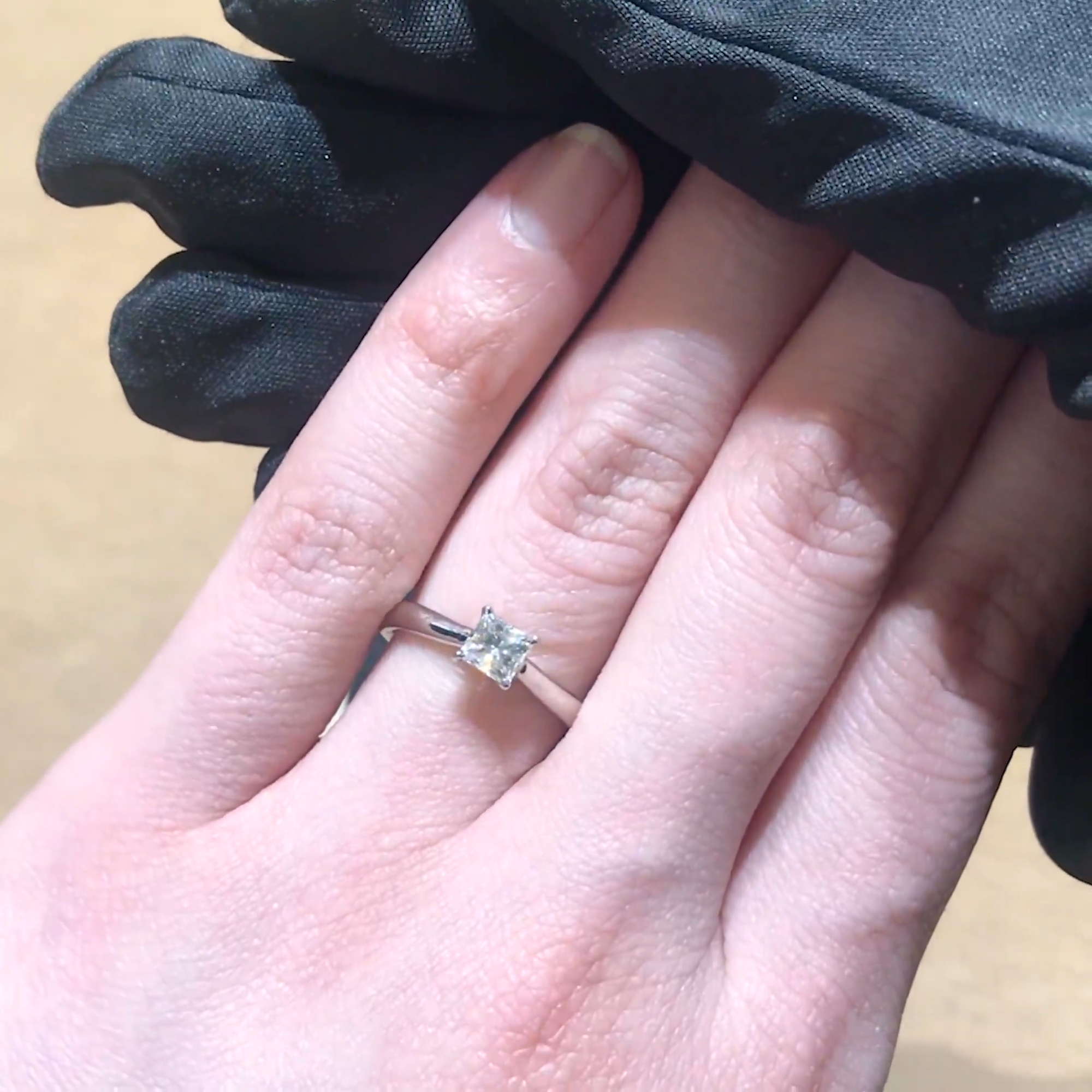 Gaia 0.50ct Princess Cut Diamond Ring in Platinum
