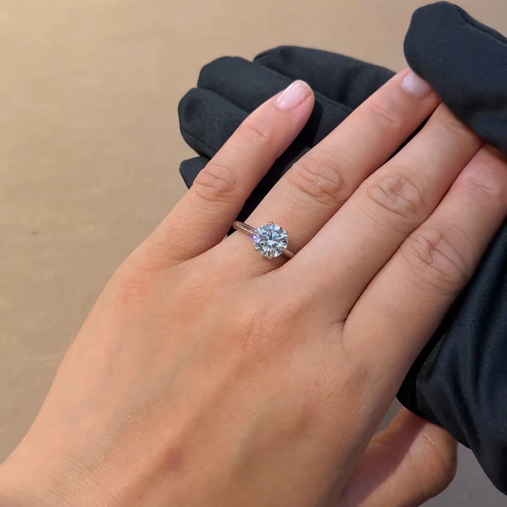 Classic Six-Claw 2.03ct Brilliant Cut Diamond Ring in Platinum