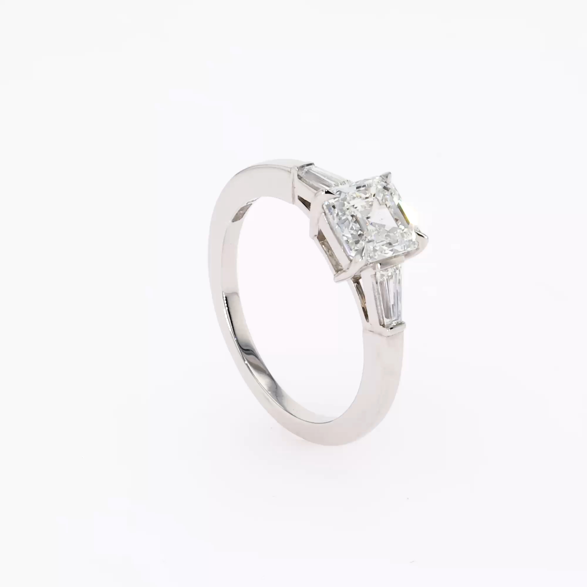 Regency 1.51ct Asscher Cut Diamond Ring in Platinum