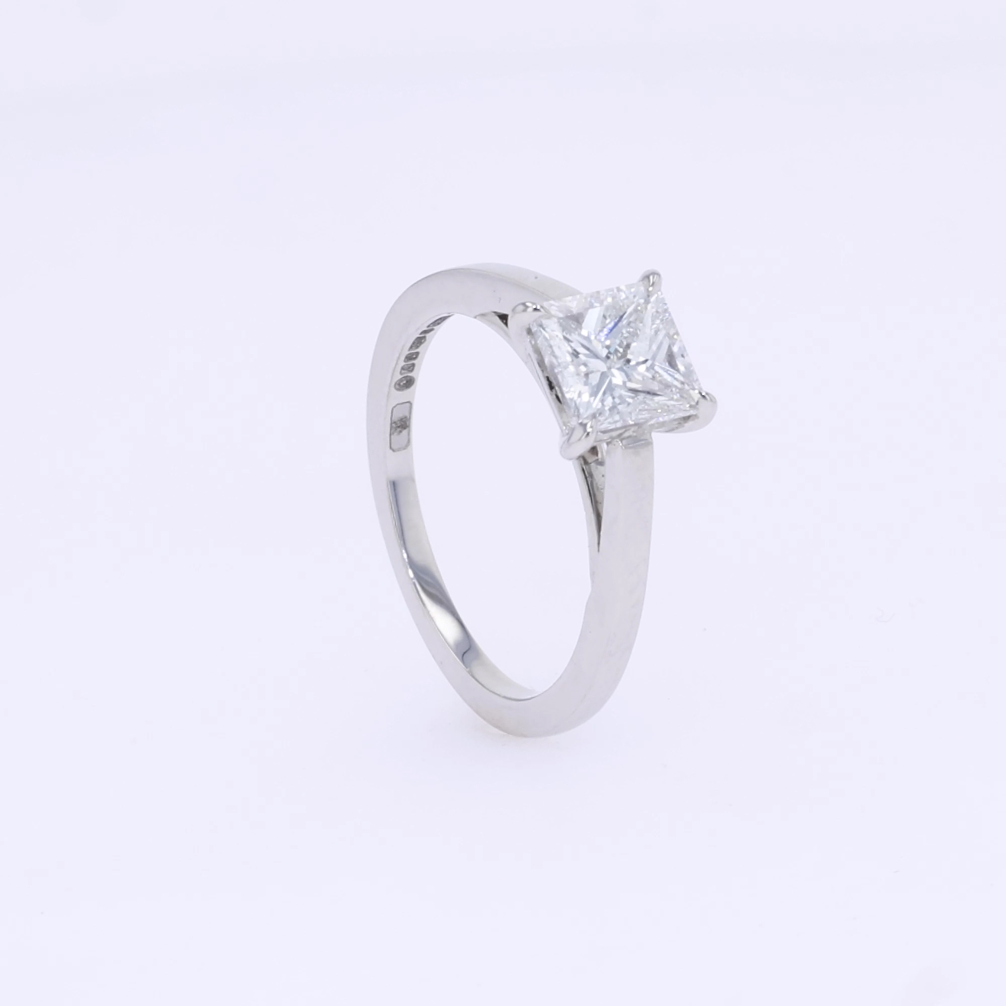 Princess Cut 1.51ct Diamond Solitaire Ring in Platinum