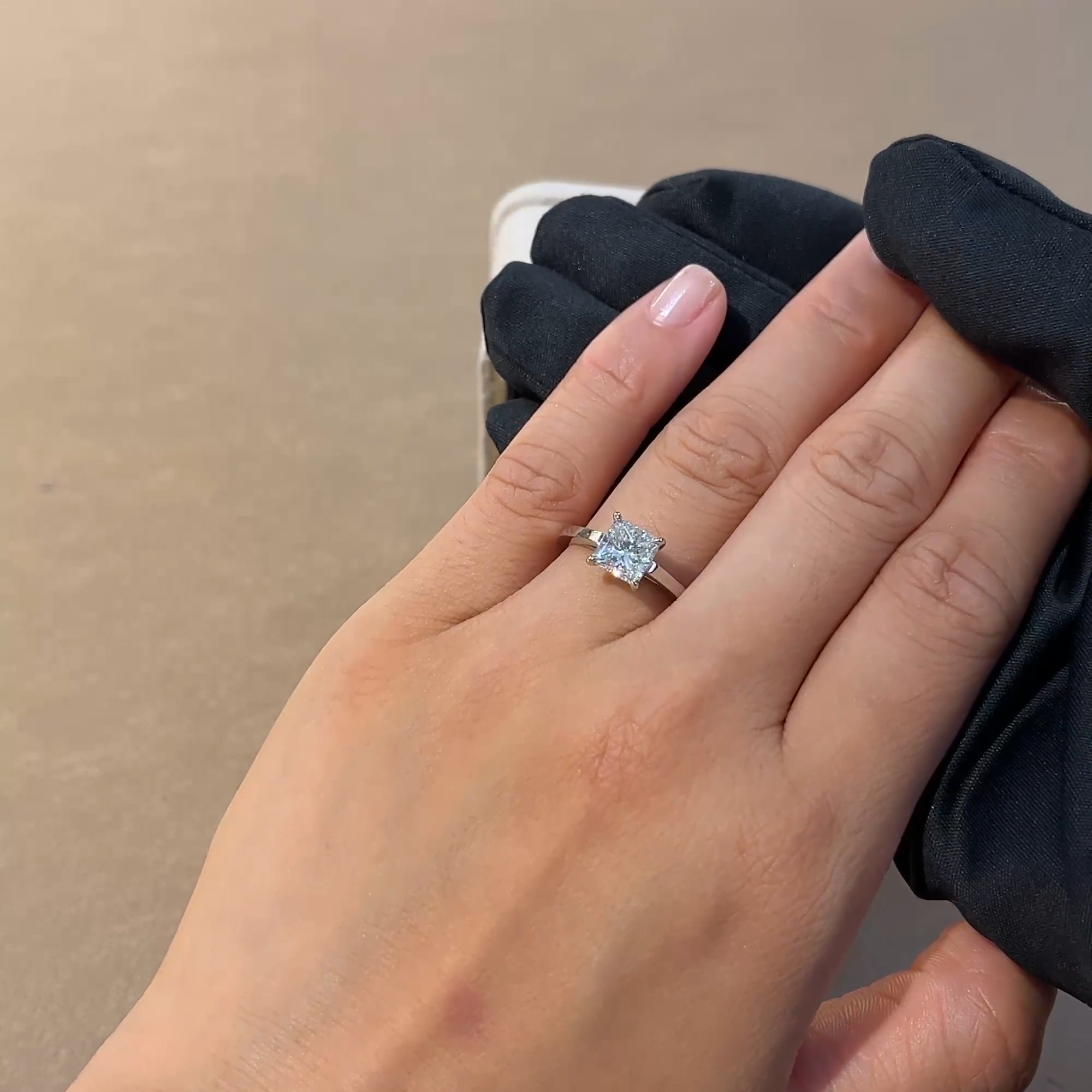 Princess Cut 1.51ct Diamond Solitaire Ring in Platinum