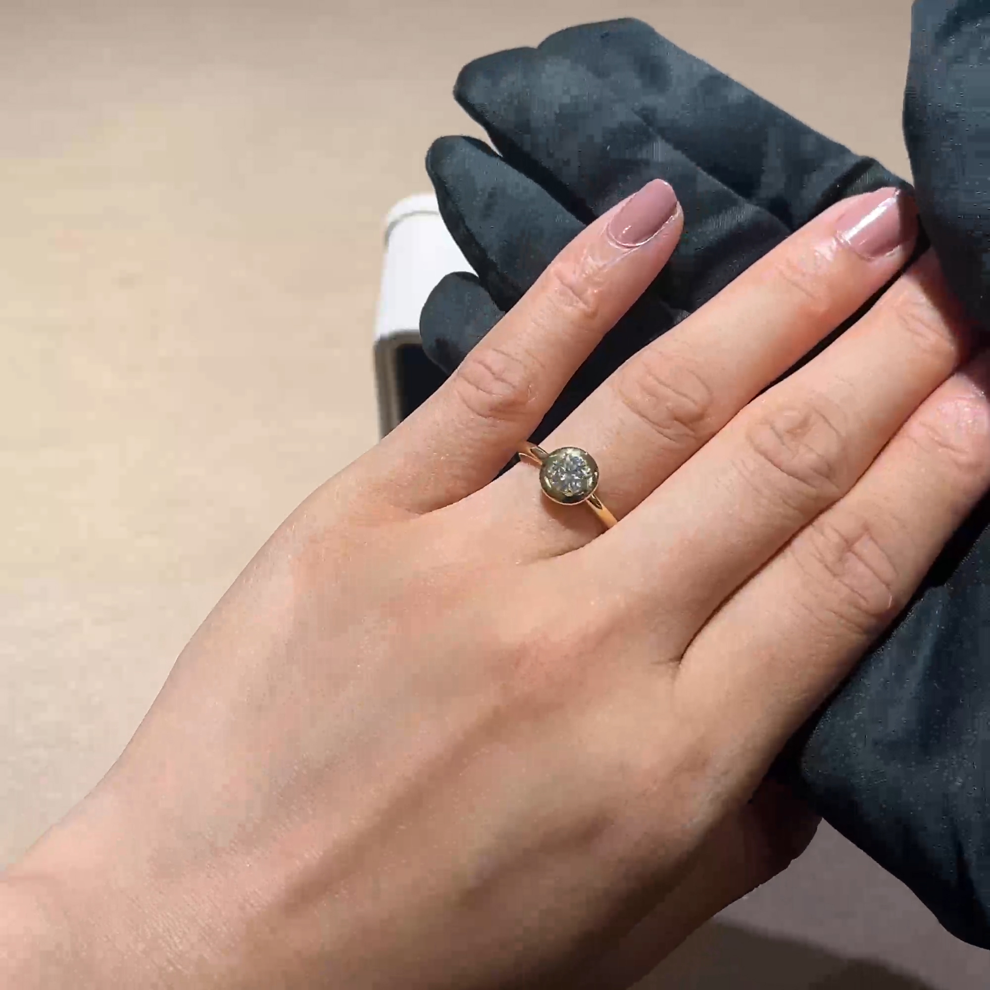 Skimming Stone 0.52ct Brilliant Cut Diamond Ring in 18ct Yellow Gold