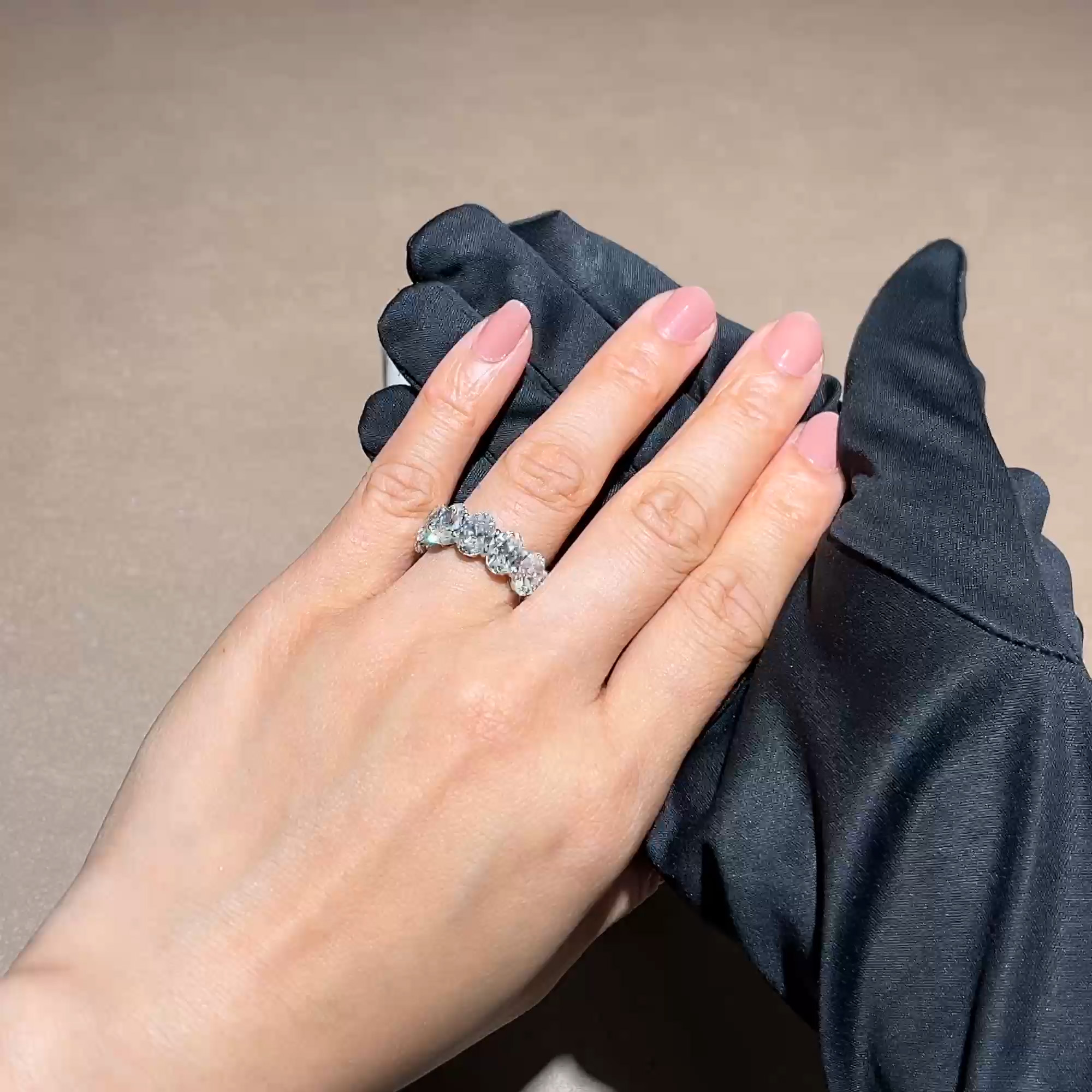 Oval Cut 12.06ct Diamond Full Eternity Ring in 18ct White Gold