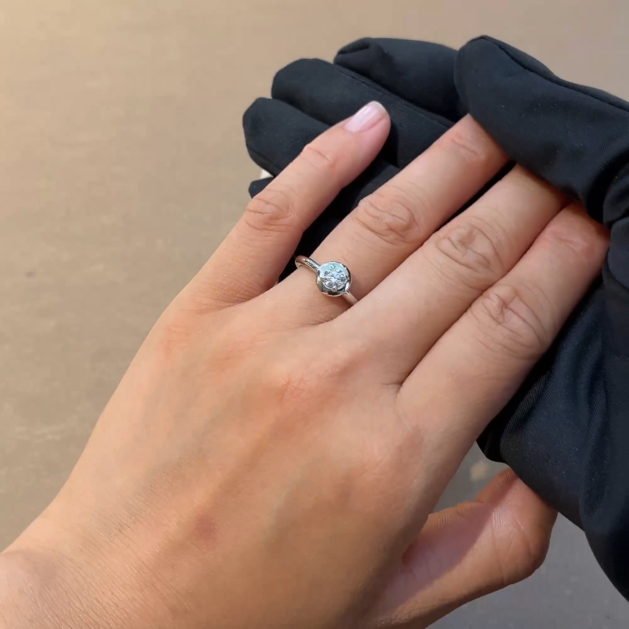 Skimming Stone 0.30ct Brilliant Cut Diamond Ring in Platinum