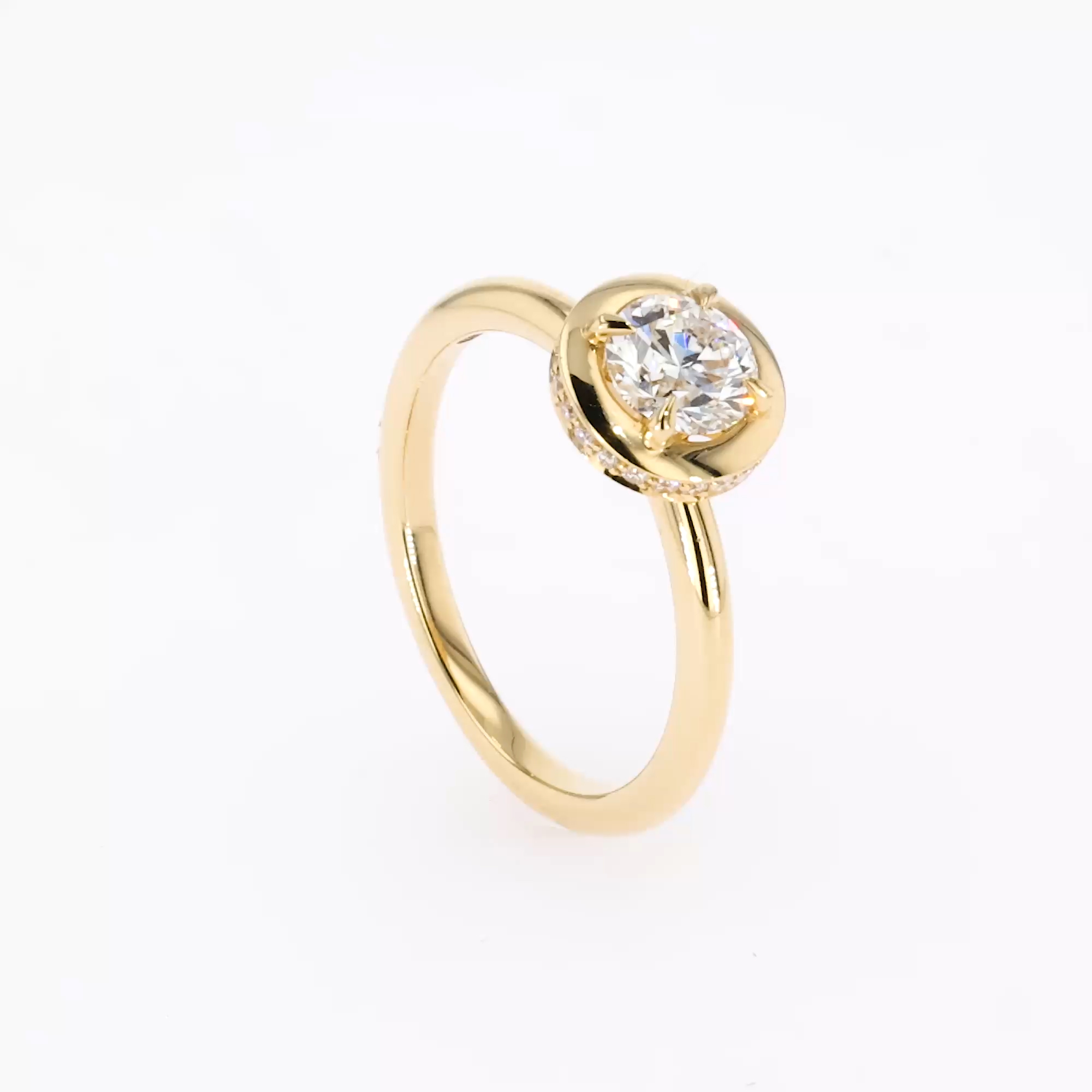 Skimming Stone 0.71ct Brilliant Cut Diamond Ring  in 18ct Yellow Gold