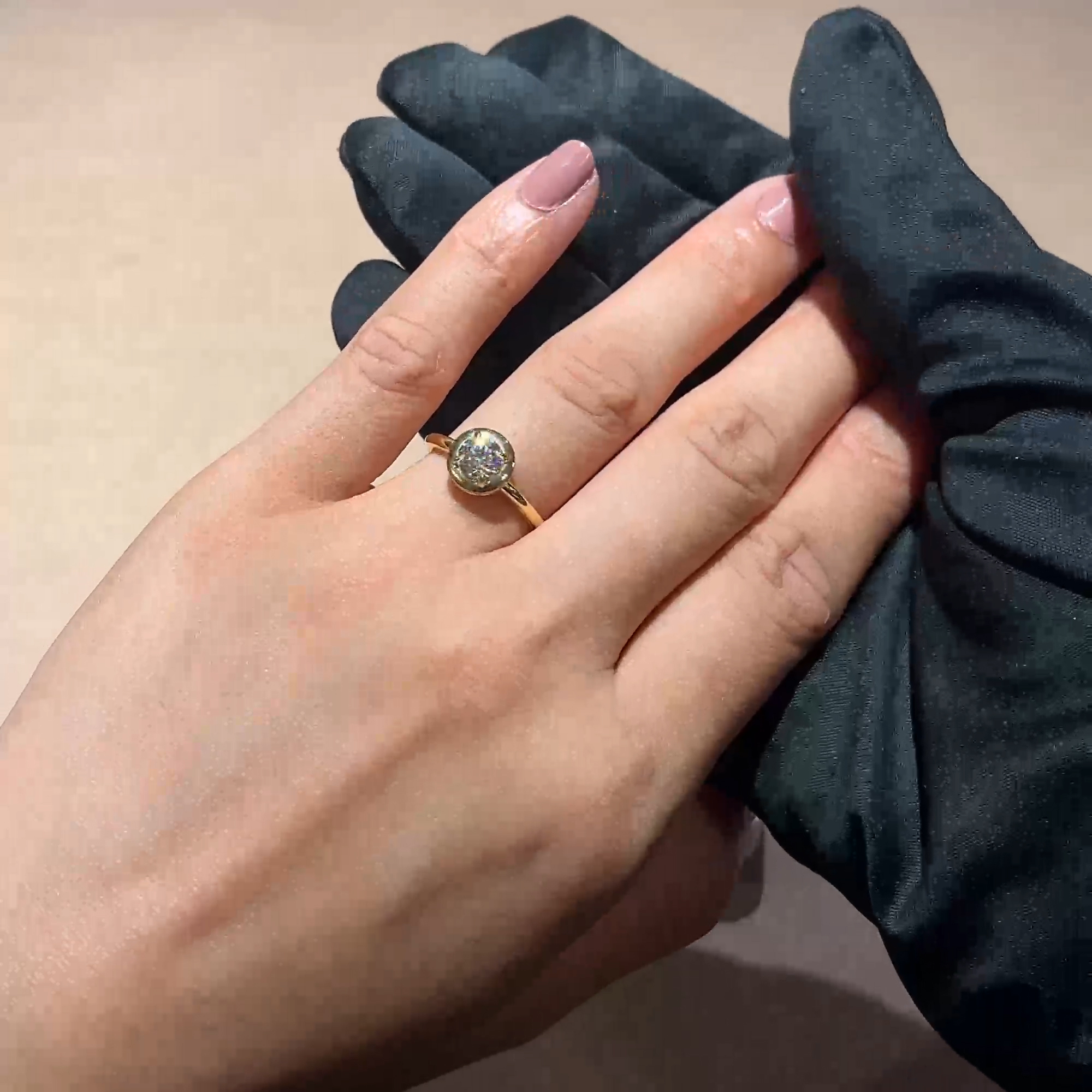 Skimming Stone 0.71ct Brilliant Cut Diamond Ring  in 18ct Yellow Gold