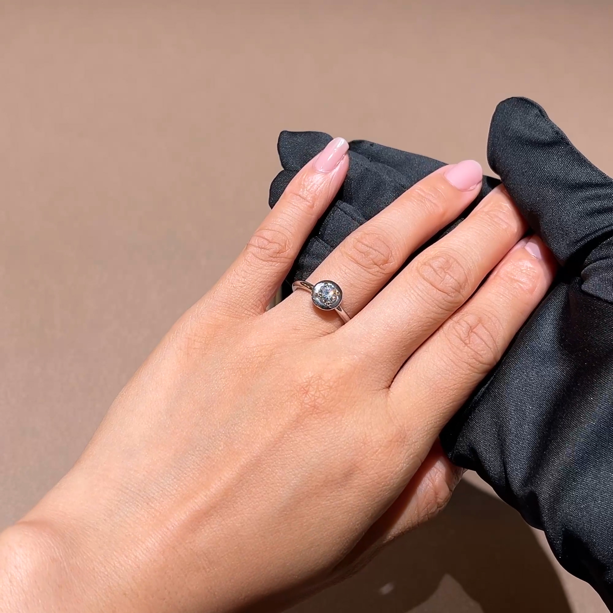 Skimming Stone 0.50ct Brilliant Cut Diamond Ring in Platinum