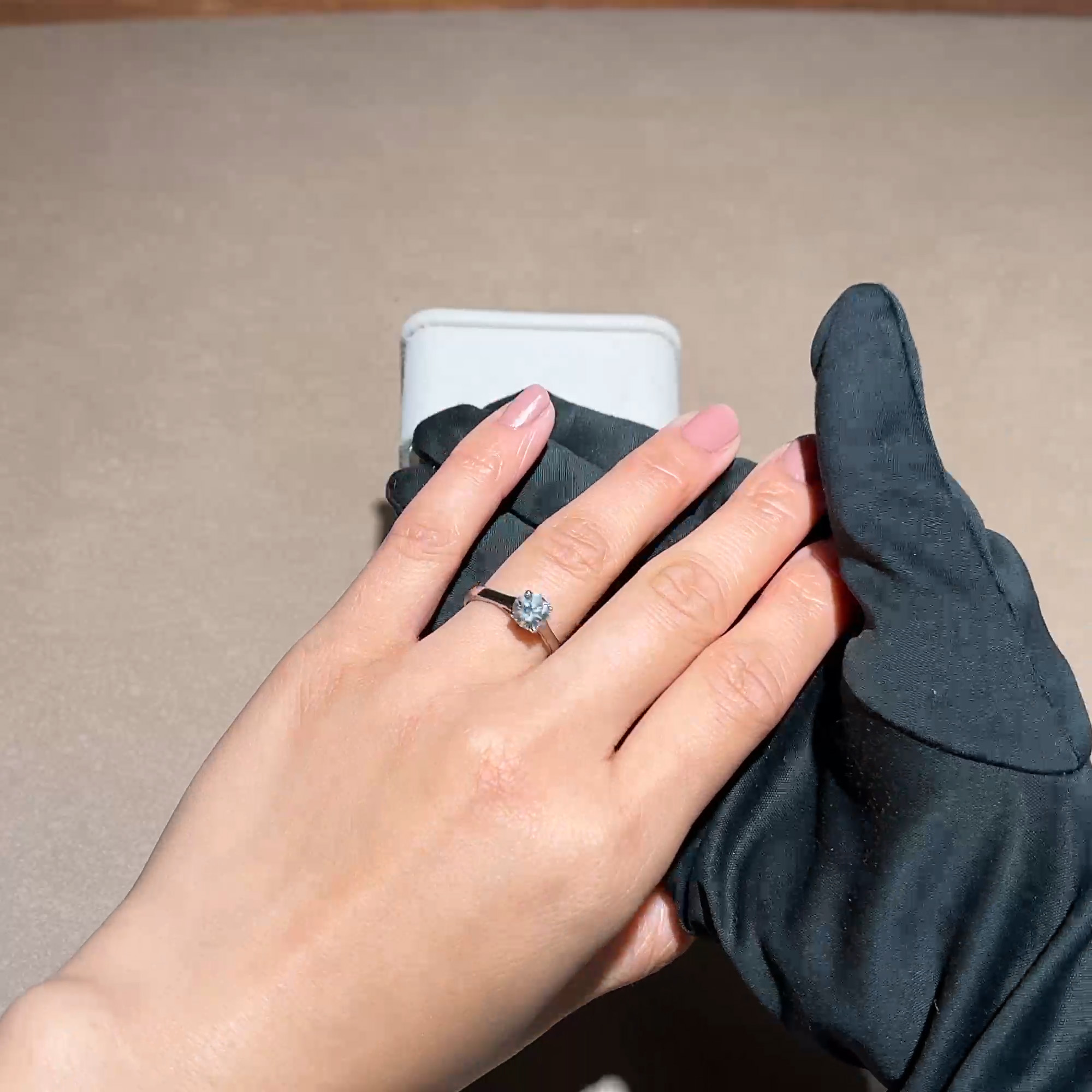 Brilliant Cut 1.02ct South African Diamond Solitaire Ring in Platinum