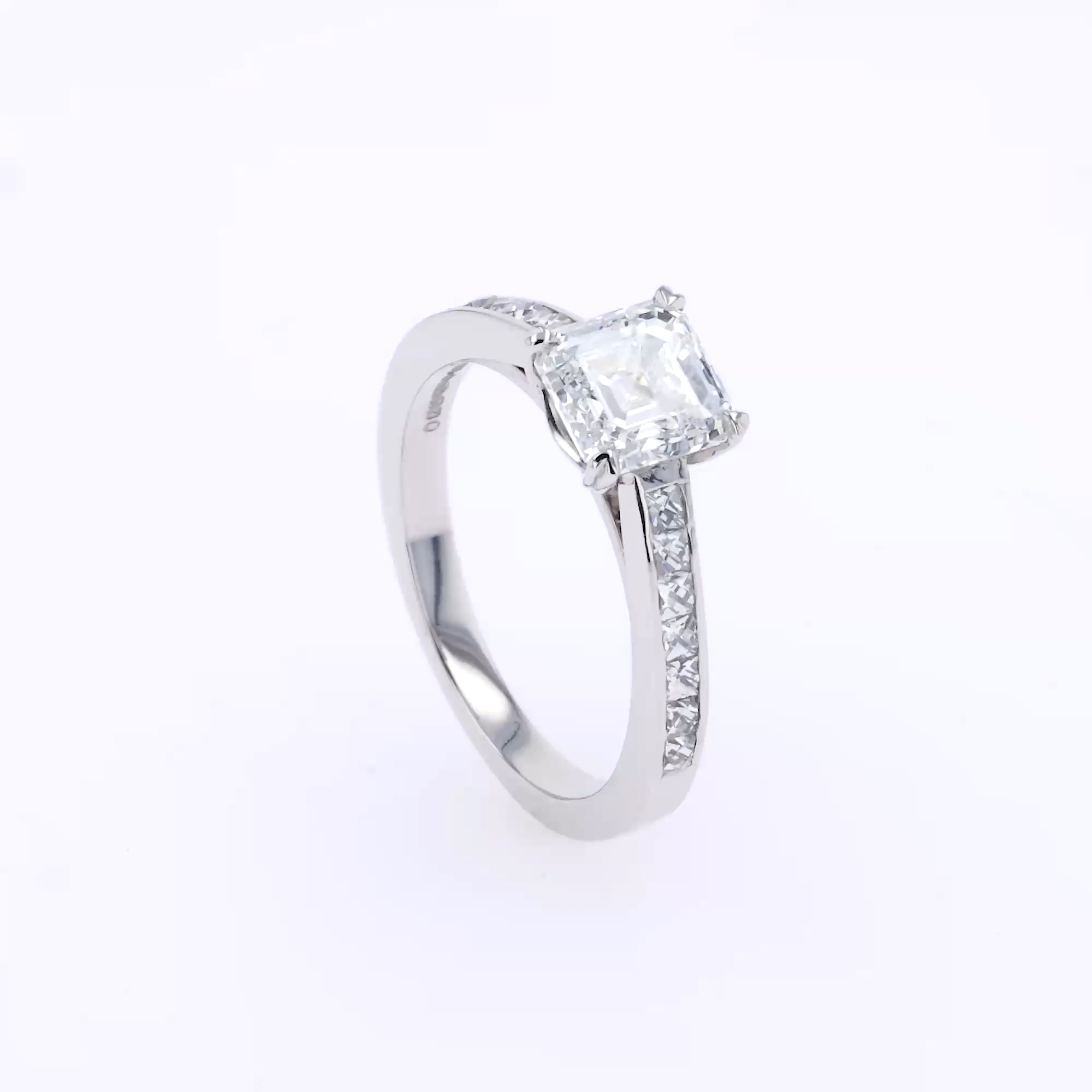 Gatsby 1.50ct Asscher Cut Diamond Ring in Platinum