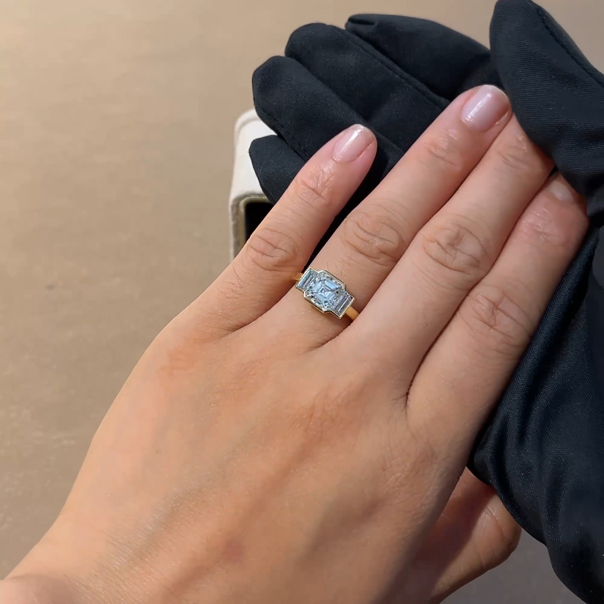 Kingdom 2.53ct Botswana Diamond Three Stone Ring in 18ct Yellow Gold