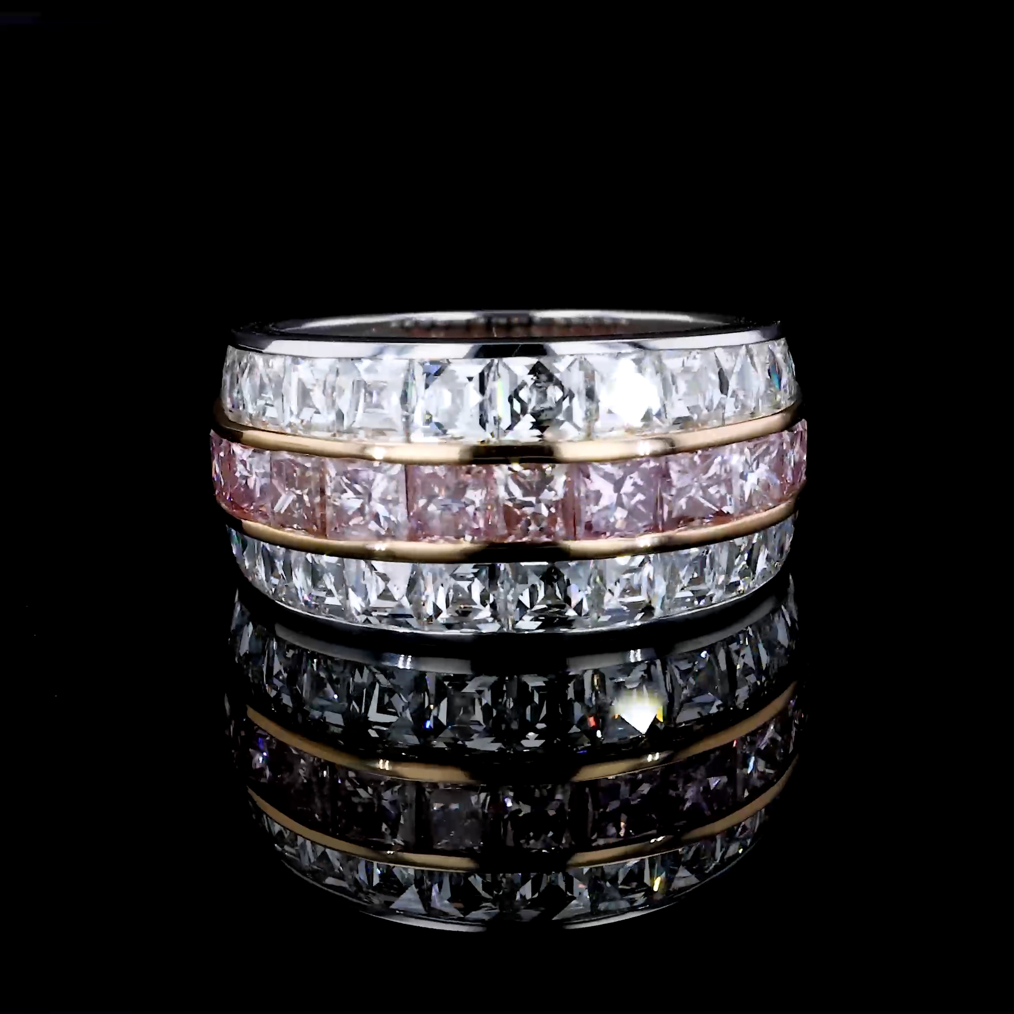 Manhattan 2.46ct Pink Diamond and Diamond Ring in Platinum and 18ct Rose Gold