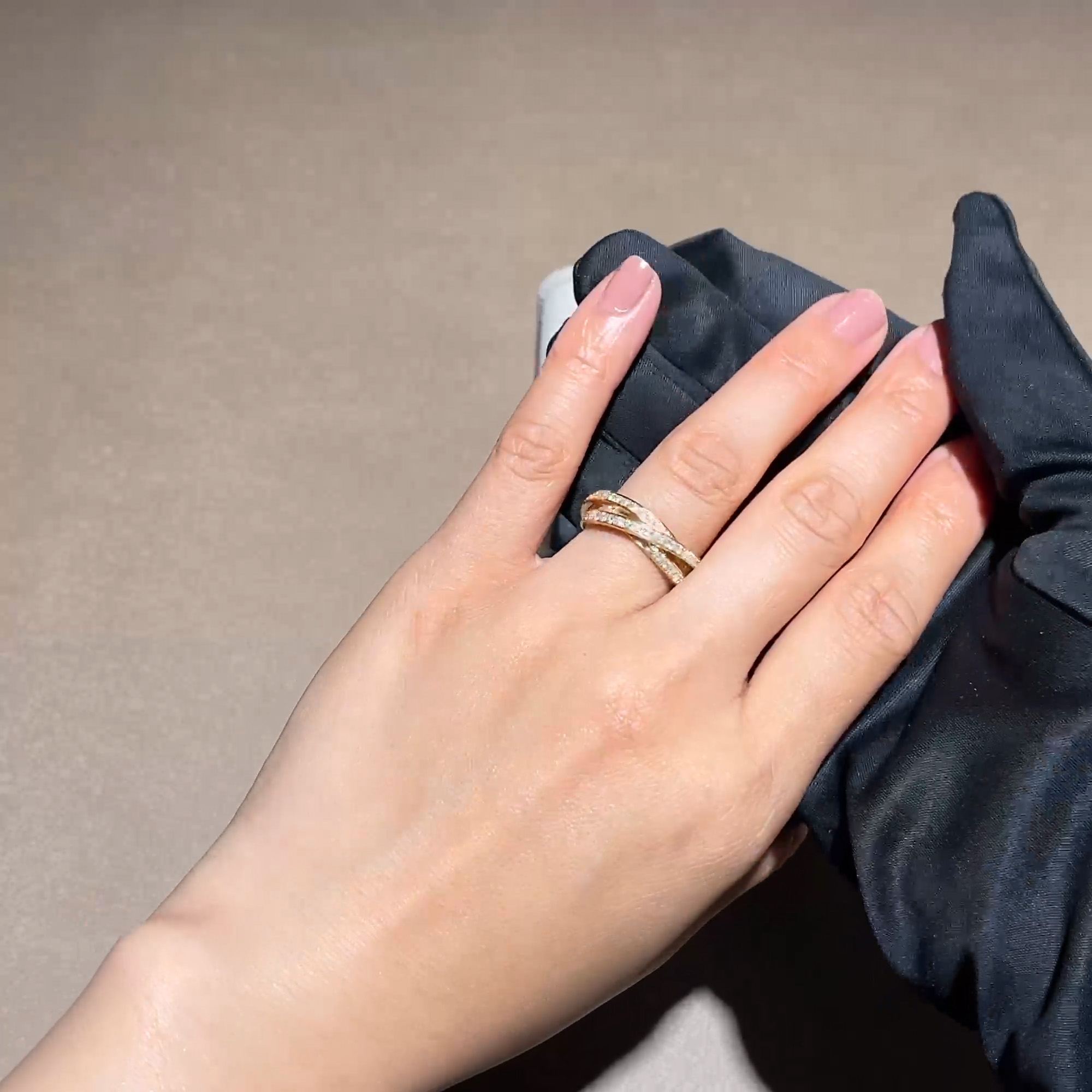 Trilogy Three-Row Diamond Ring 1.59ct in 18ct Rose Gold