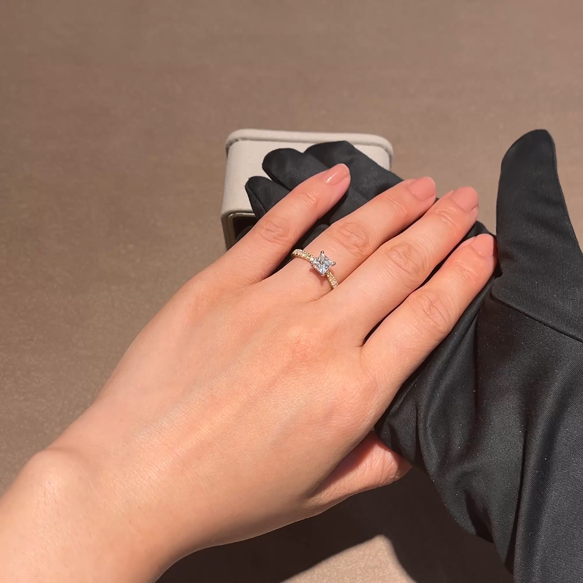 Celestial Princess Cut 0.90ct Diamond Solitaire Ring in Platinum