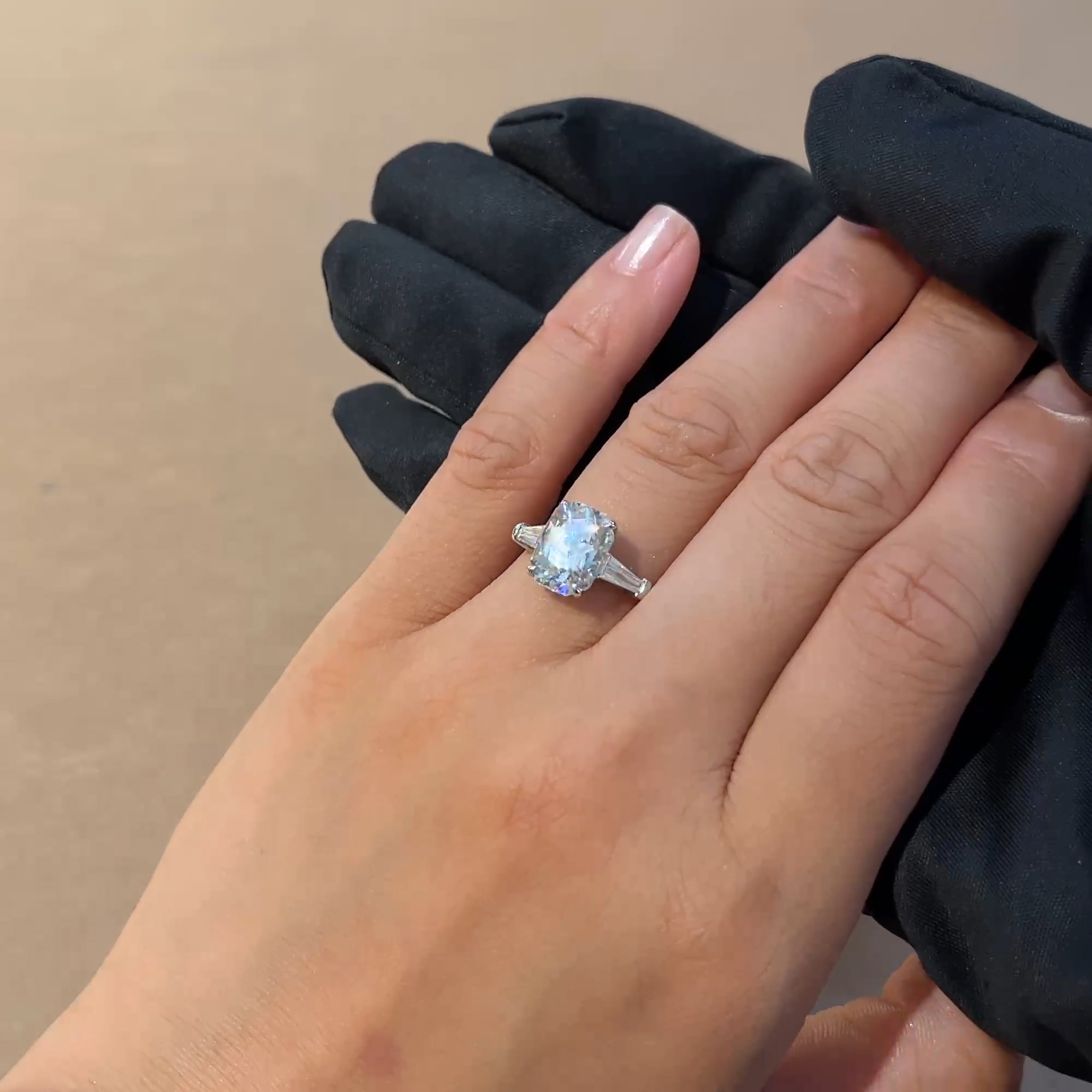 Regency 3.09ct Step Cut Diamond Ring in 18ct Yellow and White Gold