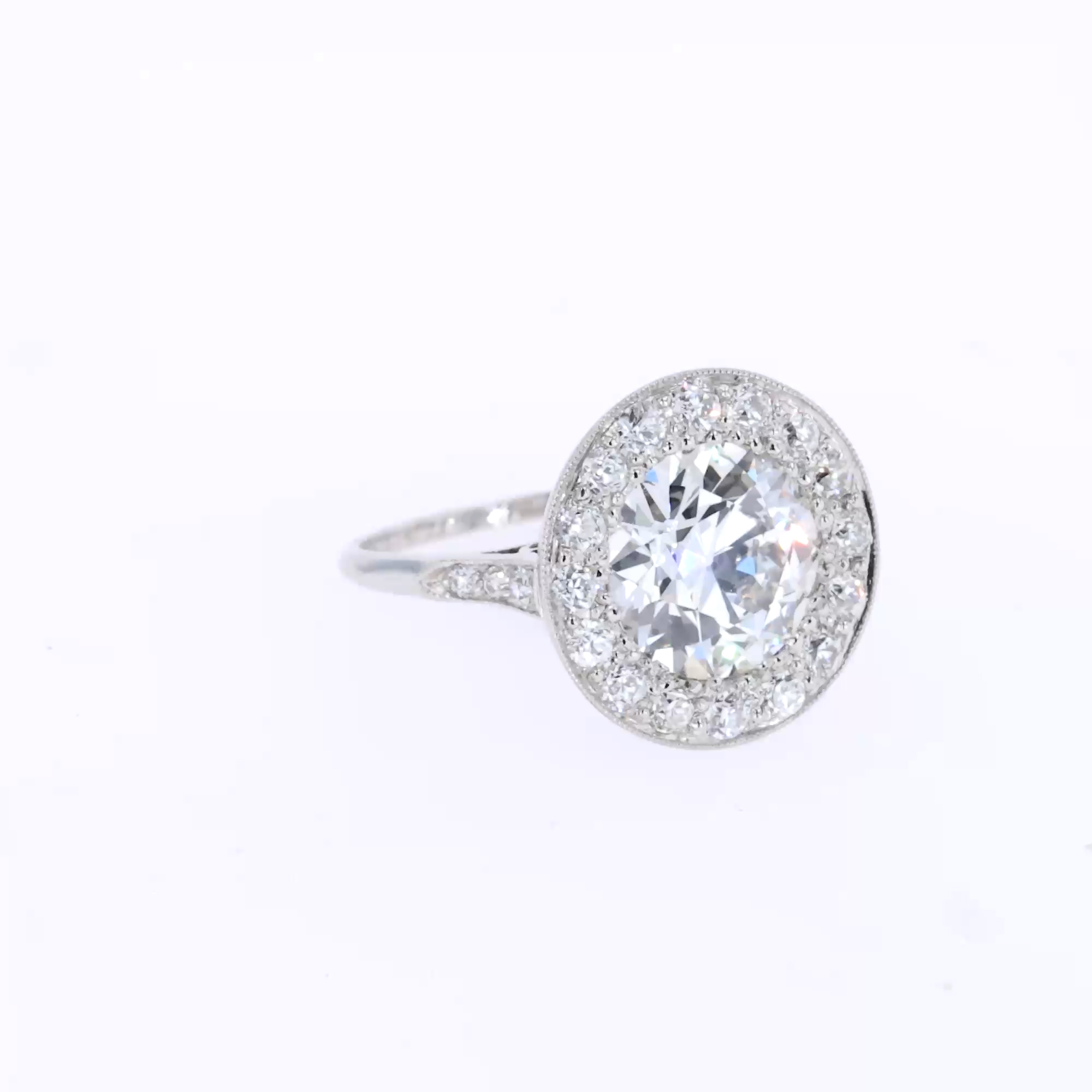 Art Deco Tiffany & Co. 2.67ct Diamond Cluster Ring in Platinum