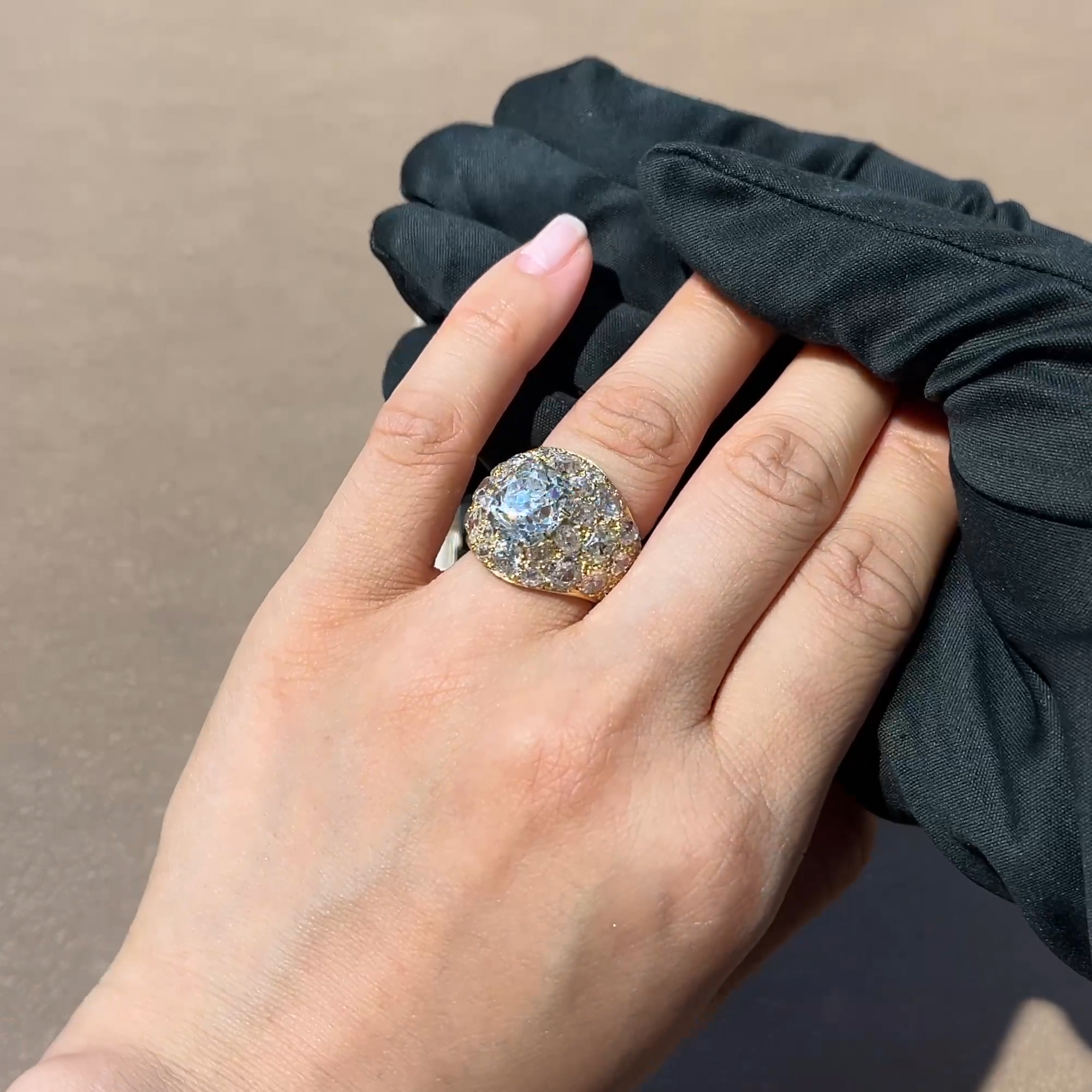 1960s Van Cleef & Arpels  Bombe’ Dress Ring 4.20ct in 18ct Yellow Gold