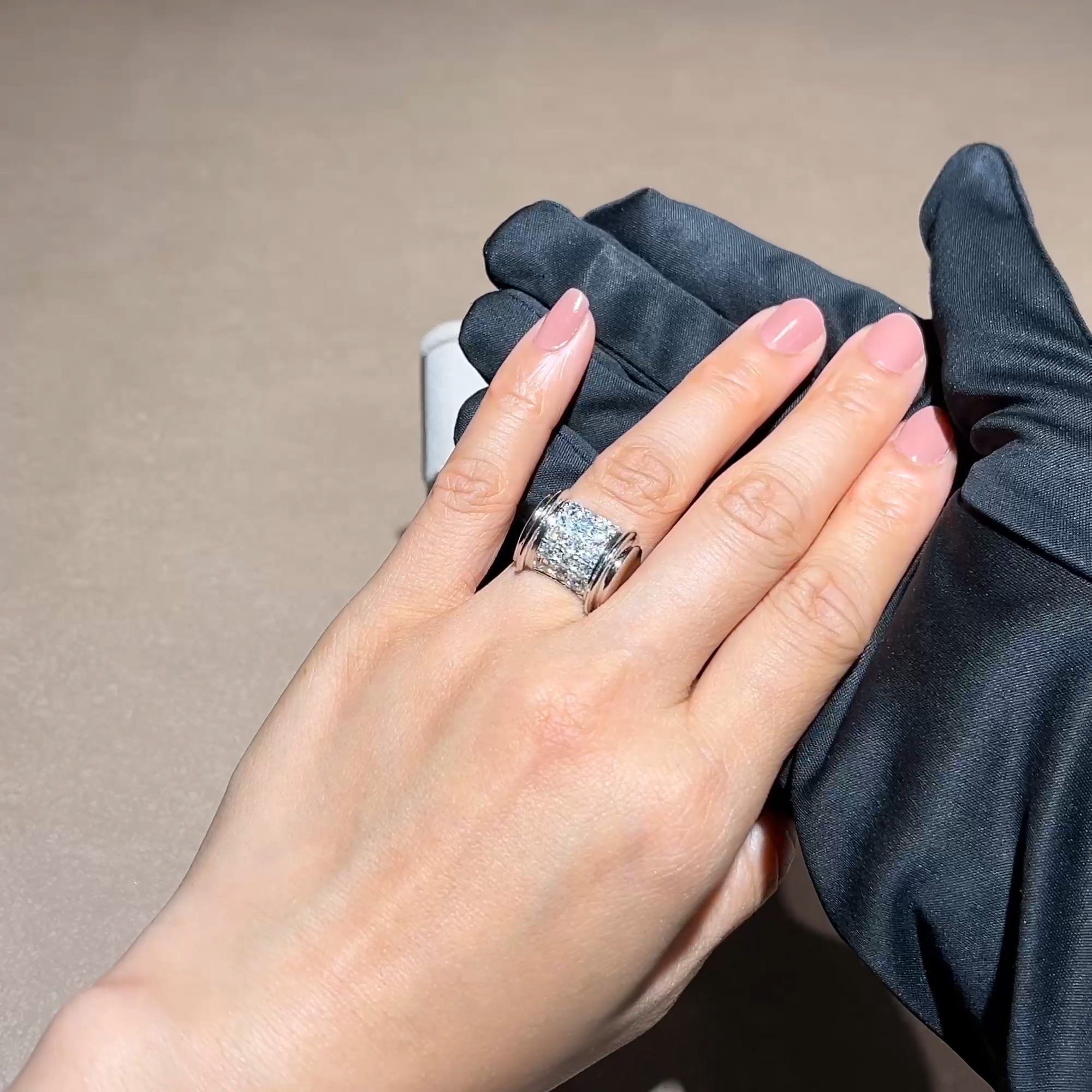 Antique Art Deco Brilliant Cut Diamond Ring  in 18ct White Gold