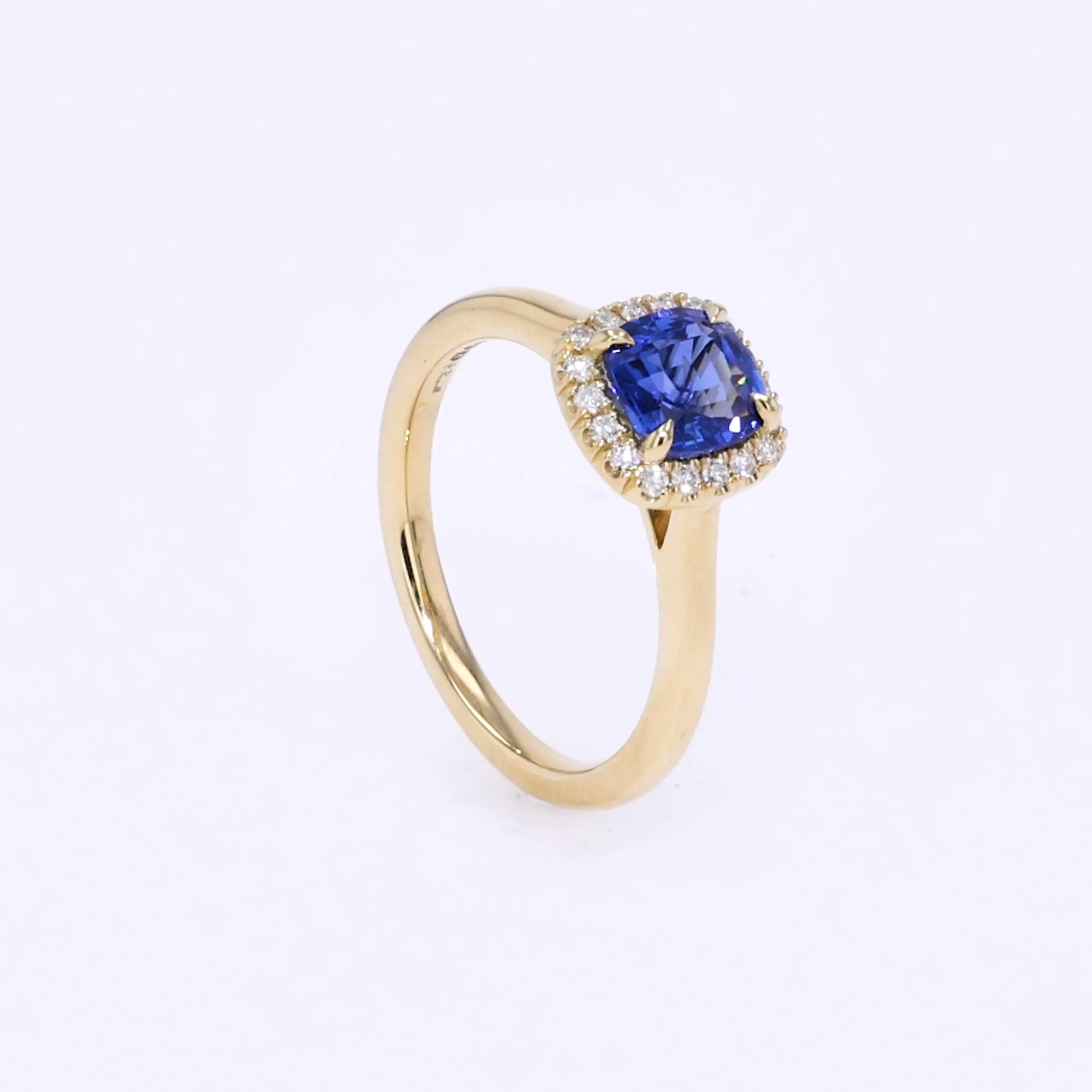 Celestial 1.45ct Sapphire and Diamond Cluster Ring in 18ct Yellow Gold