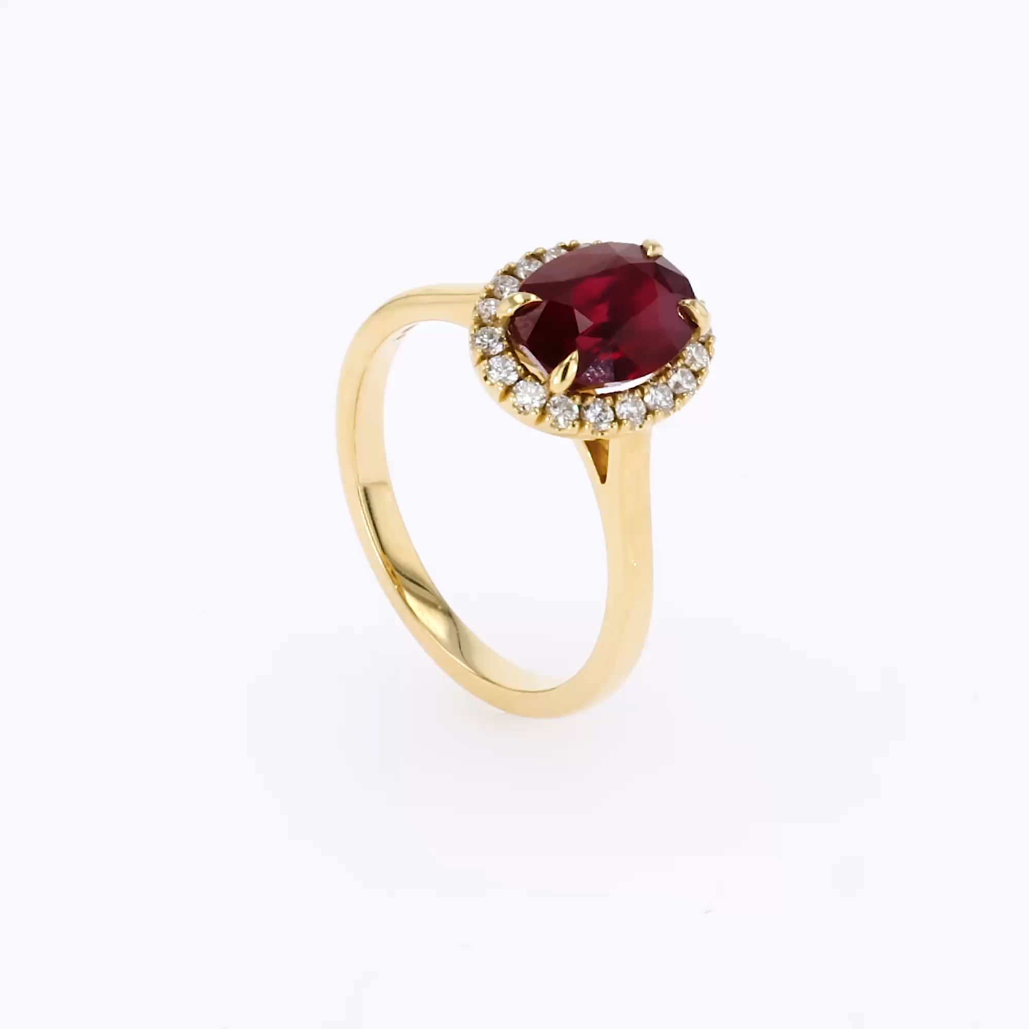 Celestial Mozambique 2.64ct Ruby and Diamond Cluster Ring in 18ct Yellow Gold