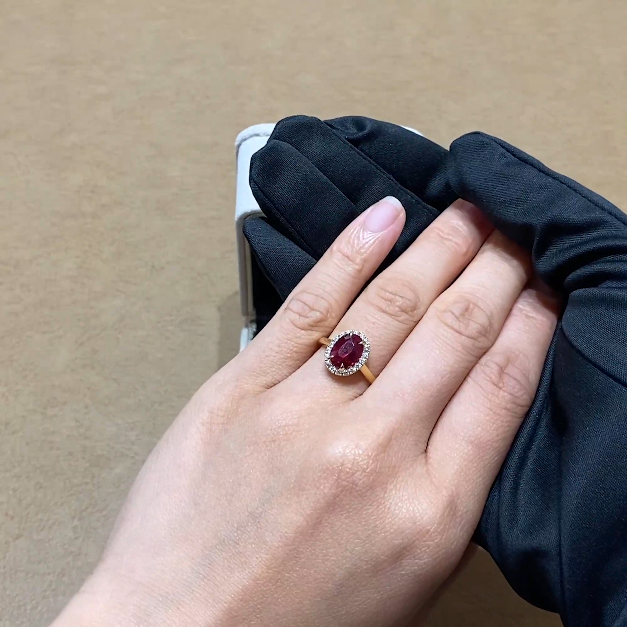 Celestial Mozambique 2.64ct Ruby and Diamond Cluster Ring in 18ct Yellow Gold