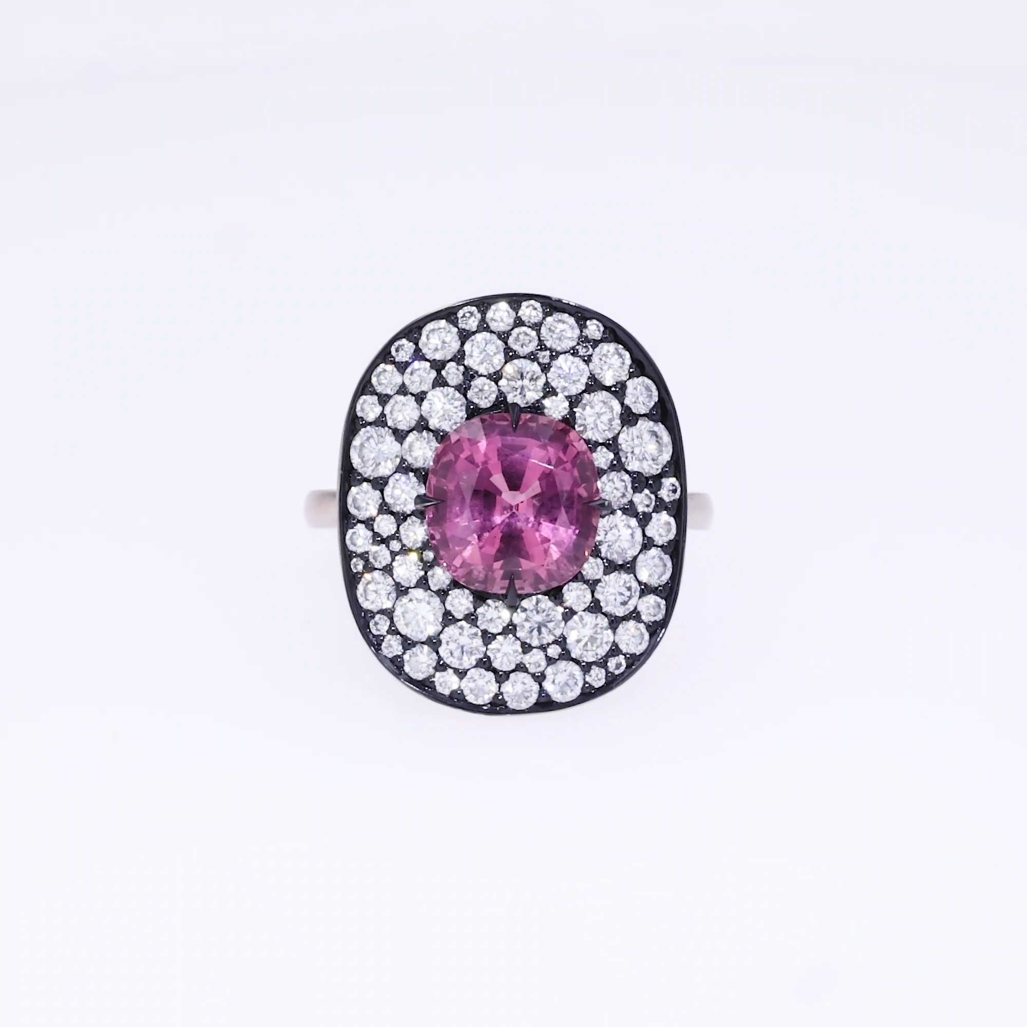 Snowstorm 3.70ct Spinel and Diamond Cocktail Ring in 18ct White Gold