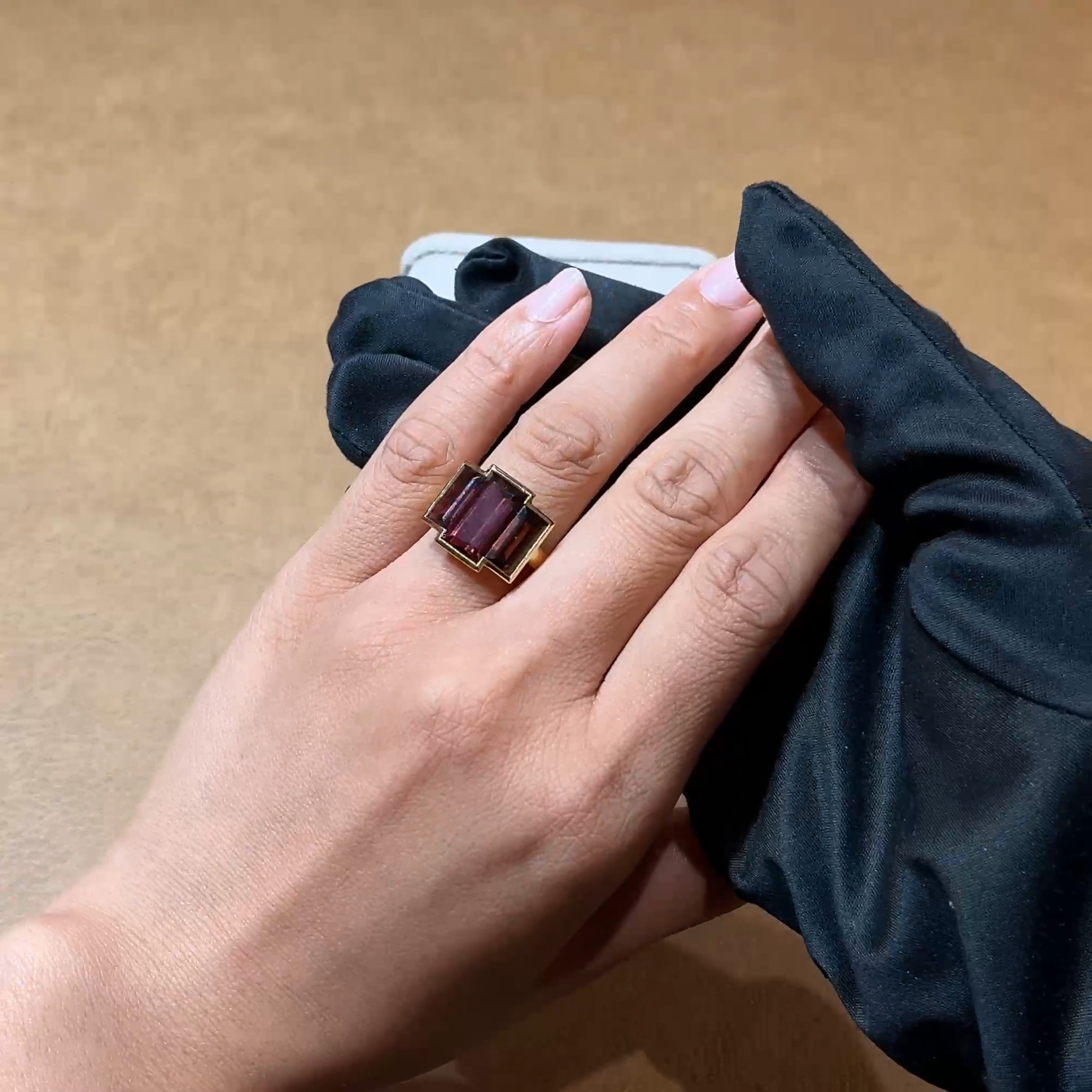 Kingdom Red Tourmaline Ring 6.82ct in 18ct Yellow Gold