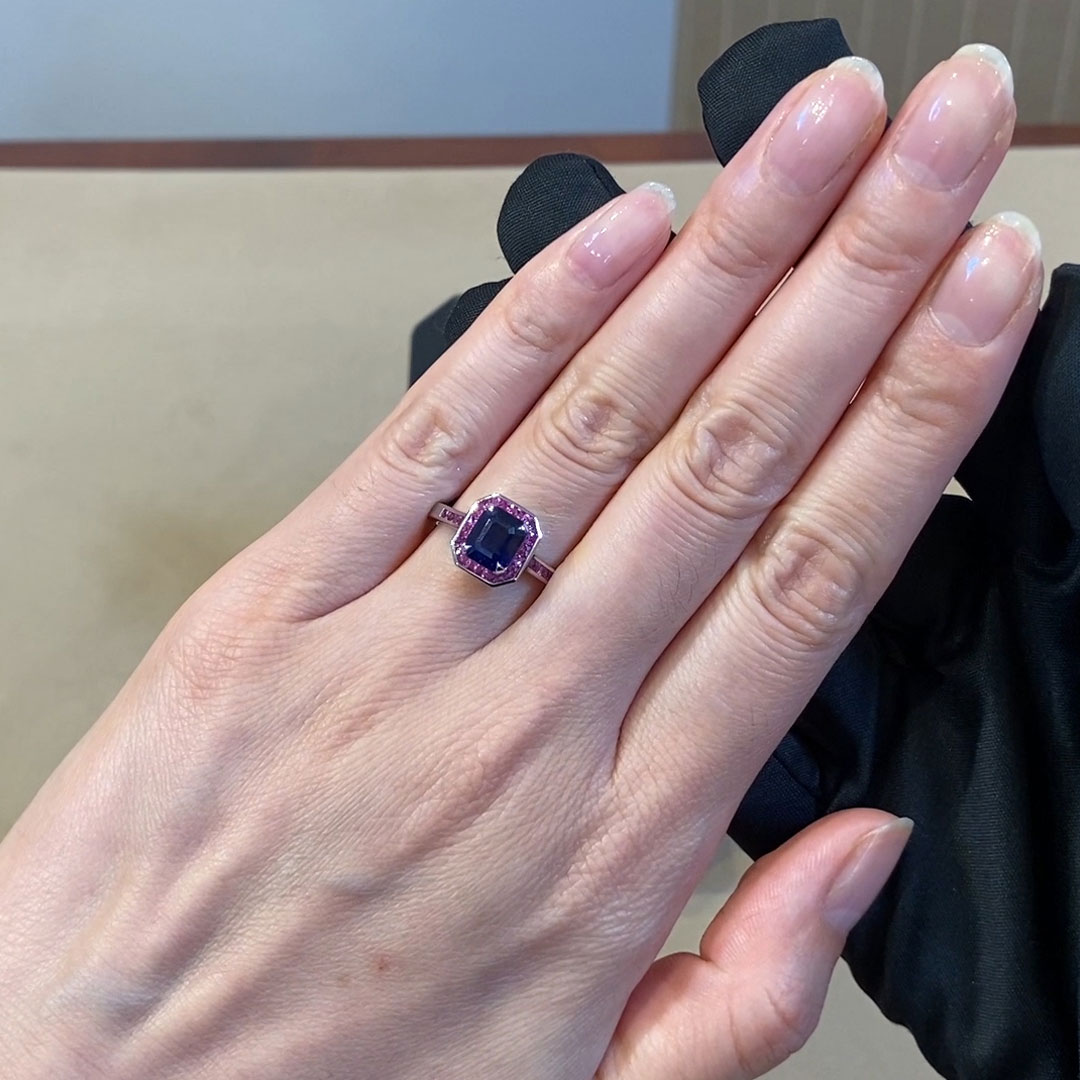 Gatsby 1.14ct Sapphire Cocktail Ring in Platinum